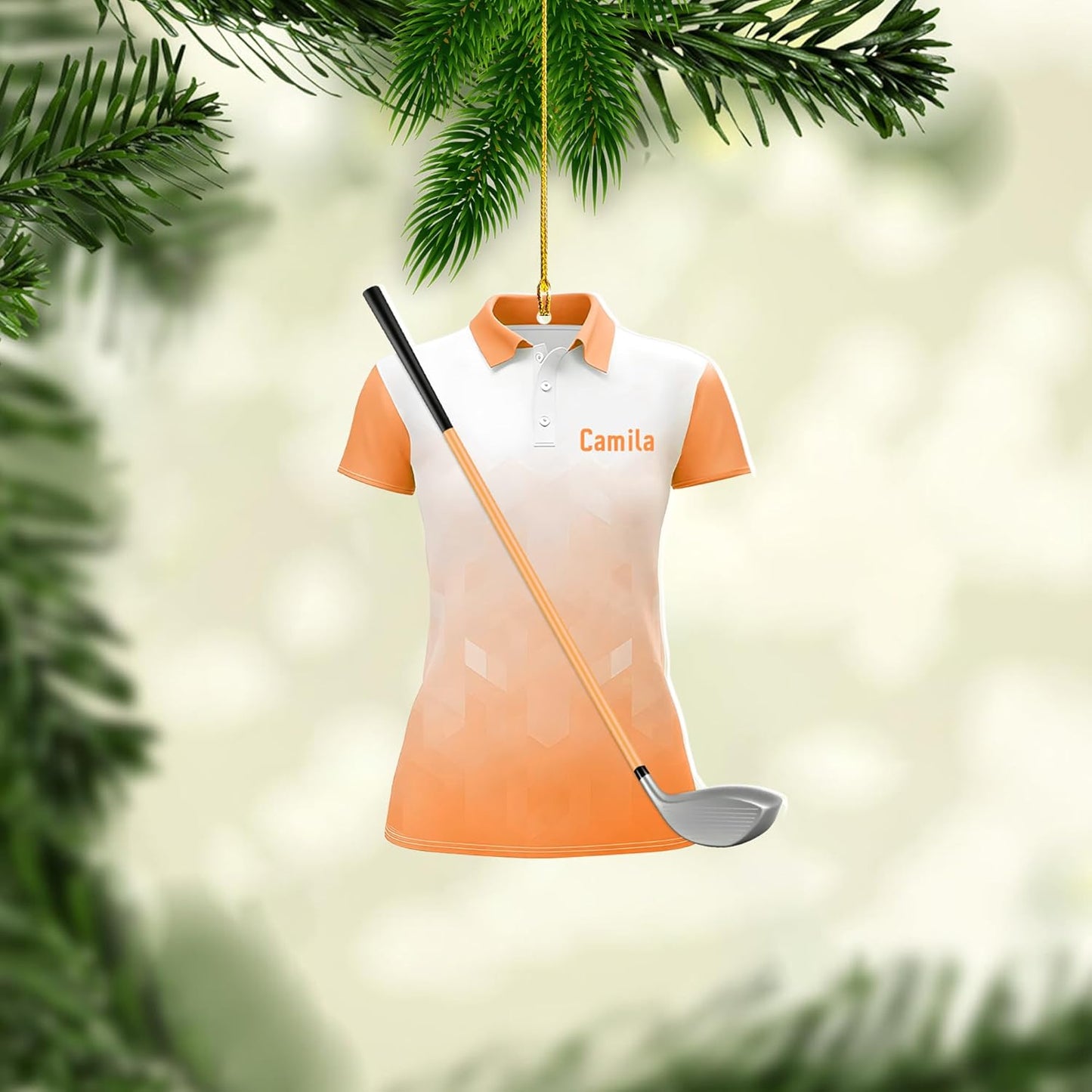 Personalized Golf Ornaments for Christmas Tree 2025 Custom Golf Christmas Ornament Golfing Bag Ornament Sports Golf Cart Ornaments Gift for Golfer Bag Golfing Lovers Hanging Decoration G22