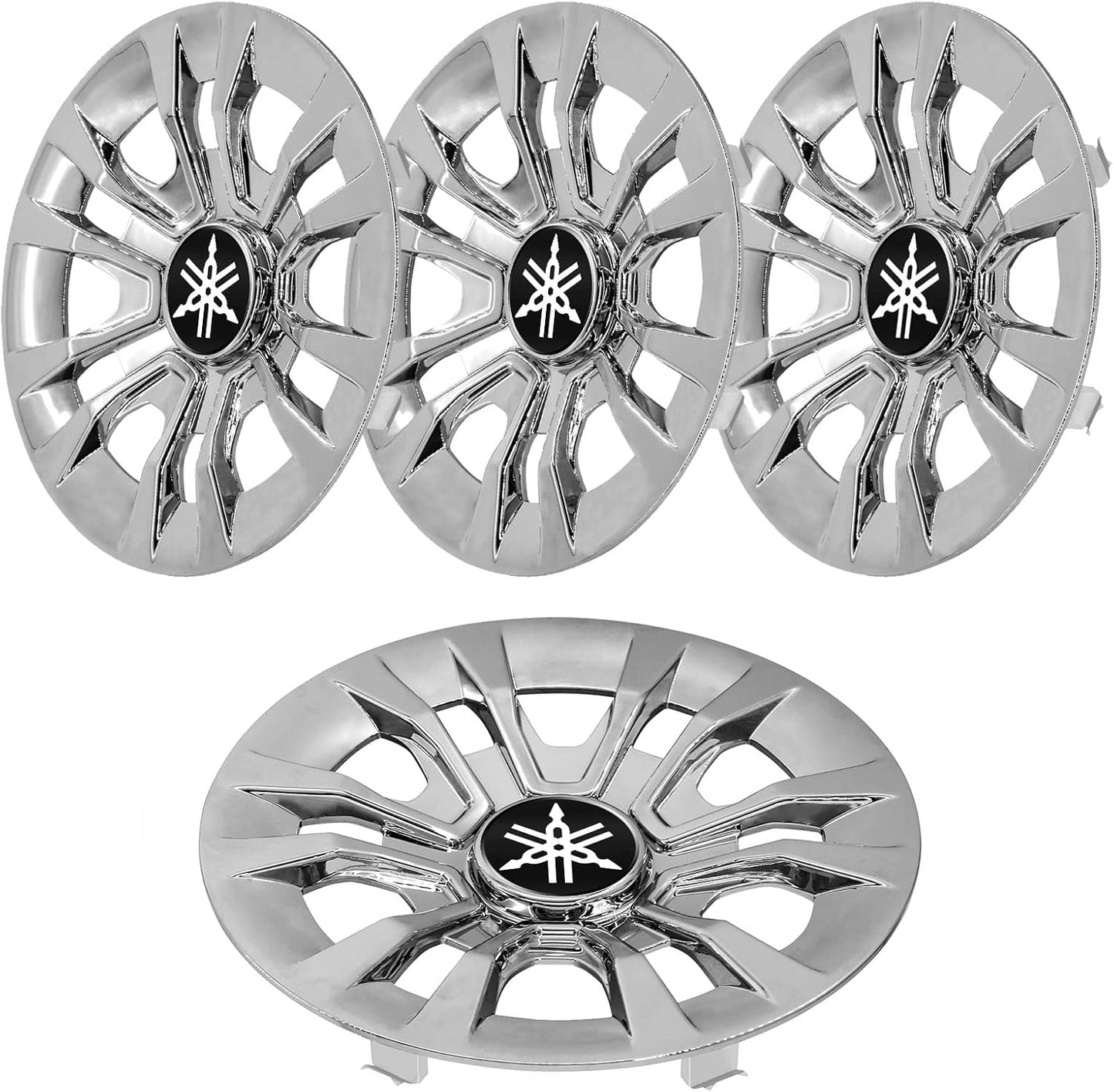 Logo Sticker for Yamaha Golf Cart Hubcap 8", Universal Wheel Covers Hub Caps for Club Car, EZGo, Yamaha Golf Buggies Size 8 inch (4 Pack)