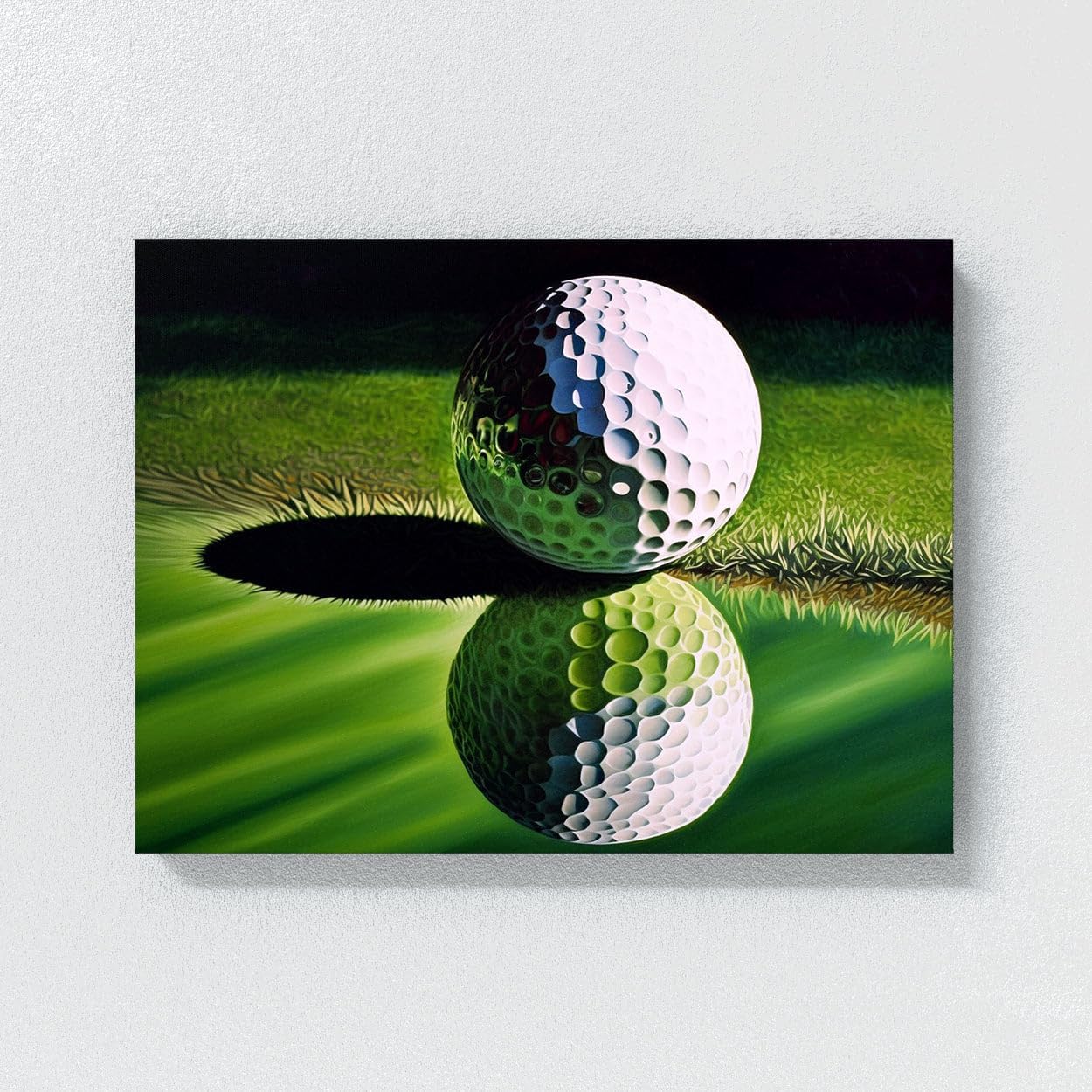 Sense Canvas Golf Ball Green 2 Canvas Art - Home Decor Wall Art Print Poster Painting X-Large 48x36 / 0.75"