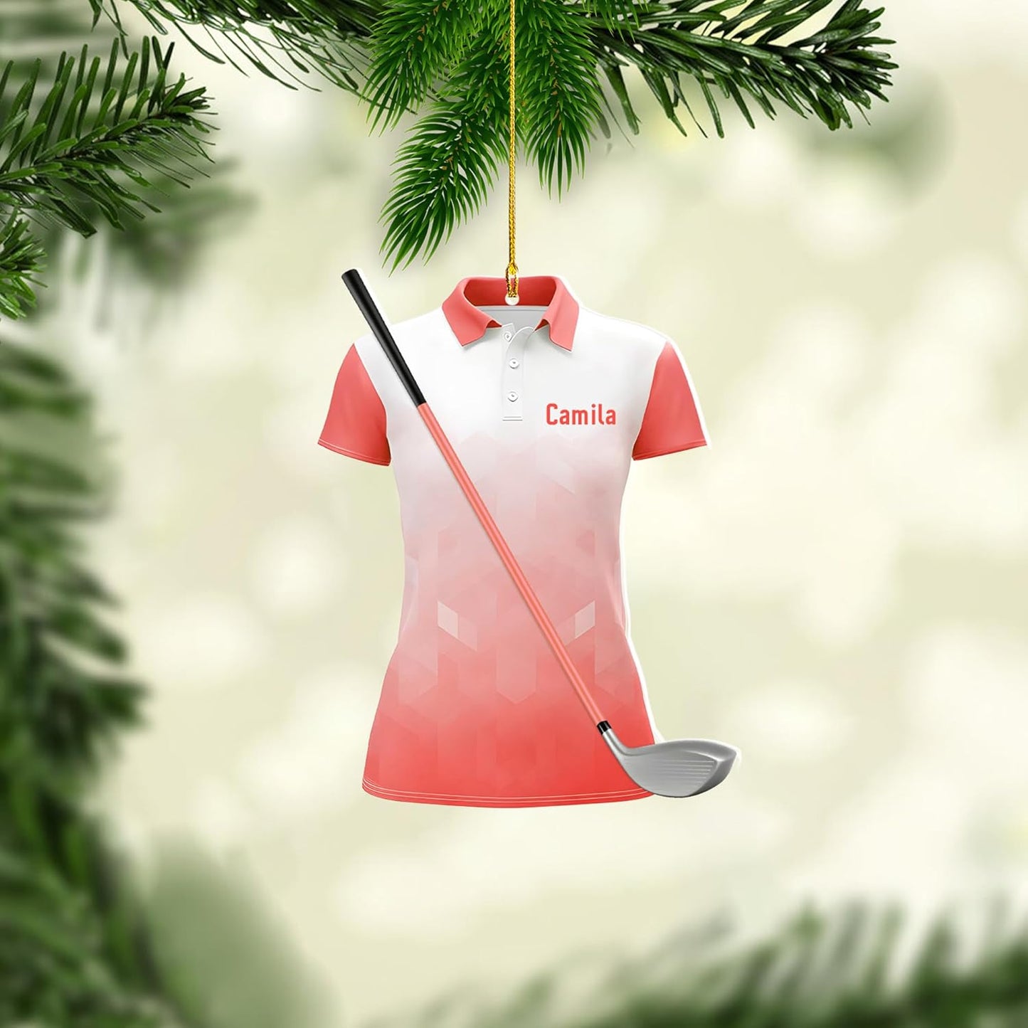 Personalized Golf Ornaments for Christmas Tree 2025 Custom Golf Christmas Ornament Golfing Bag Ornament Sports Golf Cart Ornaments Gift for Golfer Bag Golfing Lovers Hanging Decoration G22