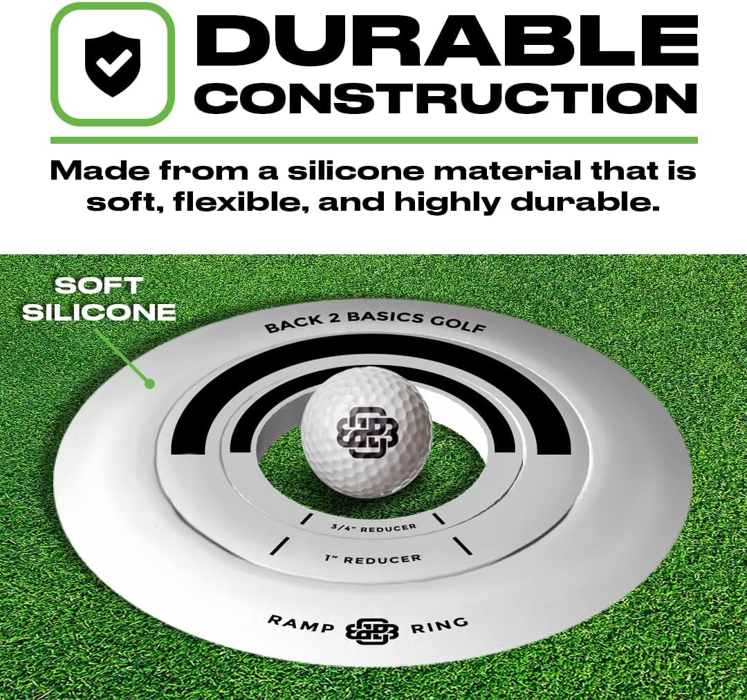 3-Piece Putting Ring Set, Putting Green Indoor Ramp Ring & Hole Reducers for Ultimate Precision Golf Practice, Usabe for Indoor Golf Hitting Mat & Putting Green Outdoor, Golfing Gifts for Men & Women