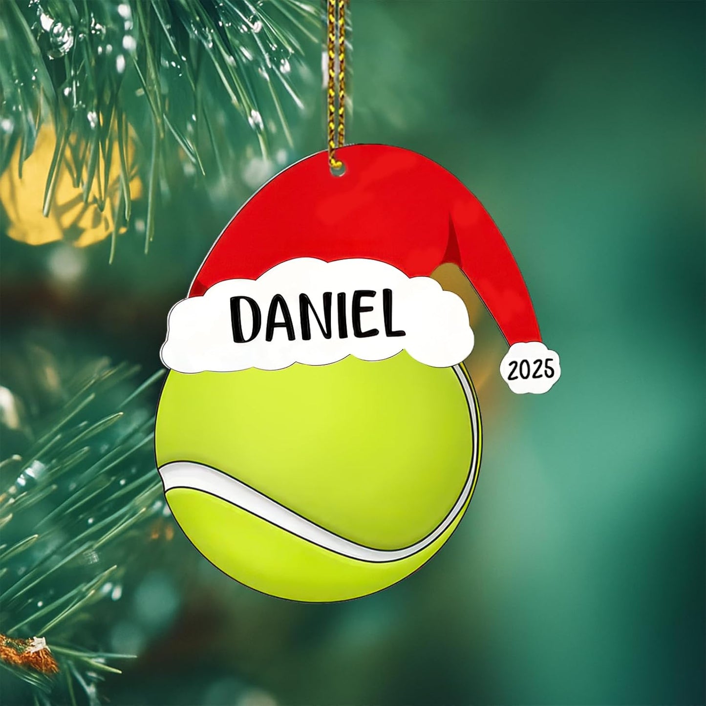 Personalized Tennis Ball Christmas Ornament 2025, Tennis Ornaments for Christmas Tree, Team Ornament, Custom Coach Gifts, Hanging Decor, Gifts for Sports Lovers Boys, Xmas Gift 2025