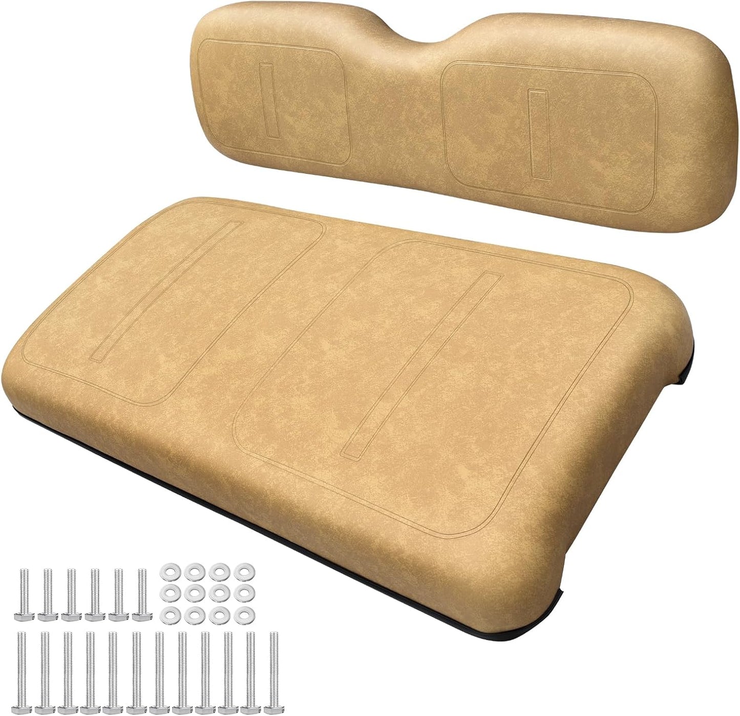 Golf Cart Front Seat Bottom and Back Rest Cushion Assembly Kit Replacement for EZGO TXT/Medalist 1994-2013