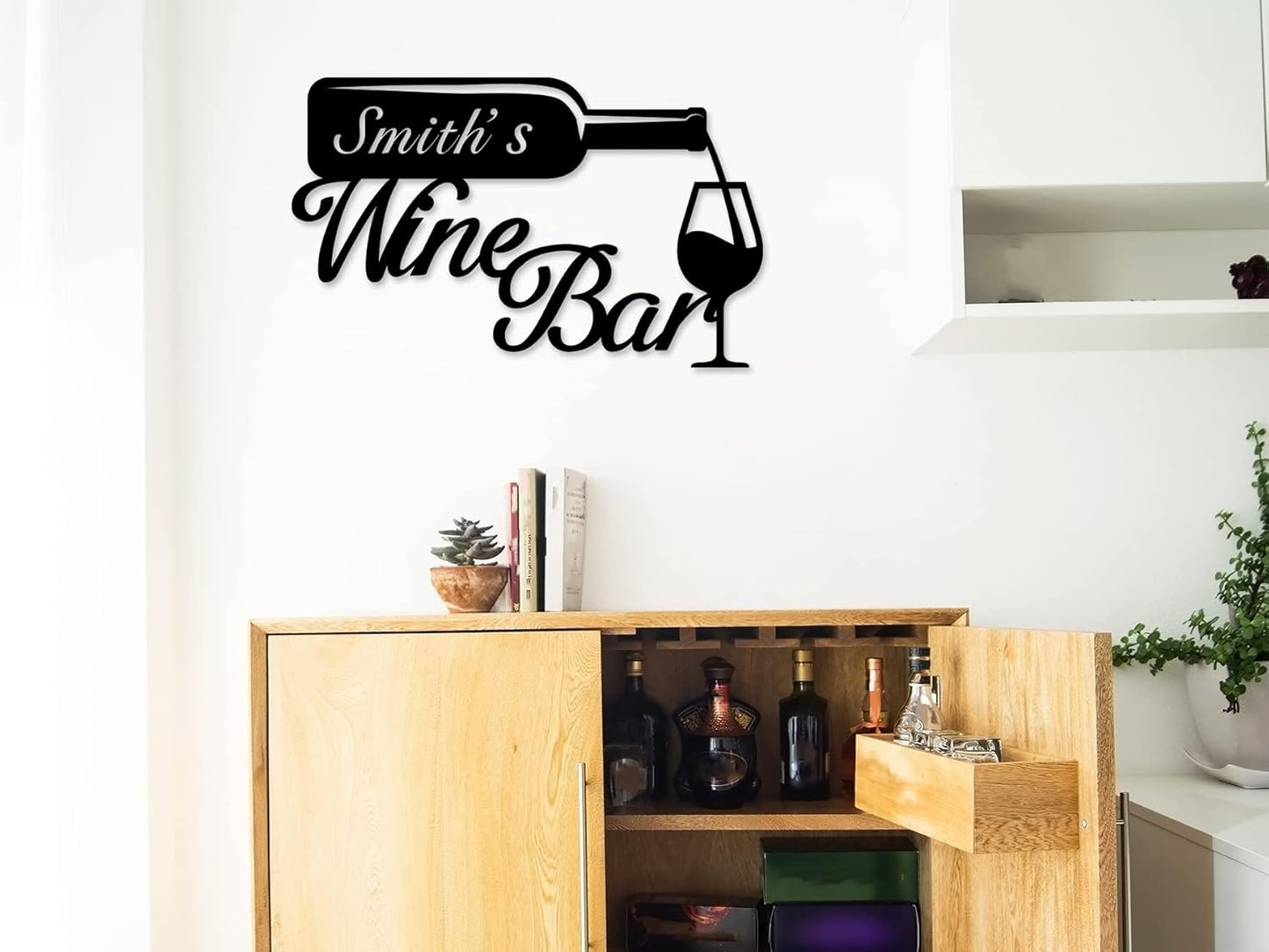 Personalized Wine Bar Sign, Custom Wine Bar Metal Wall Sign,Mother's Day Gift, Wine Glass Home Decor, Wine Decor, Wine Gifts
