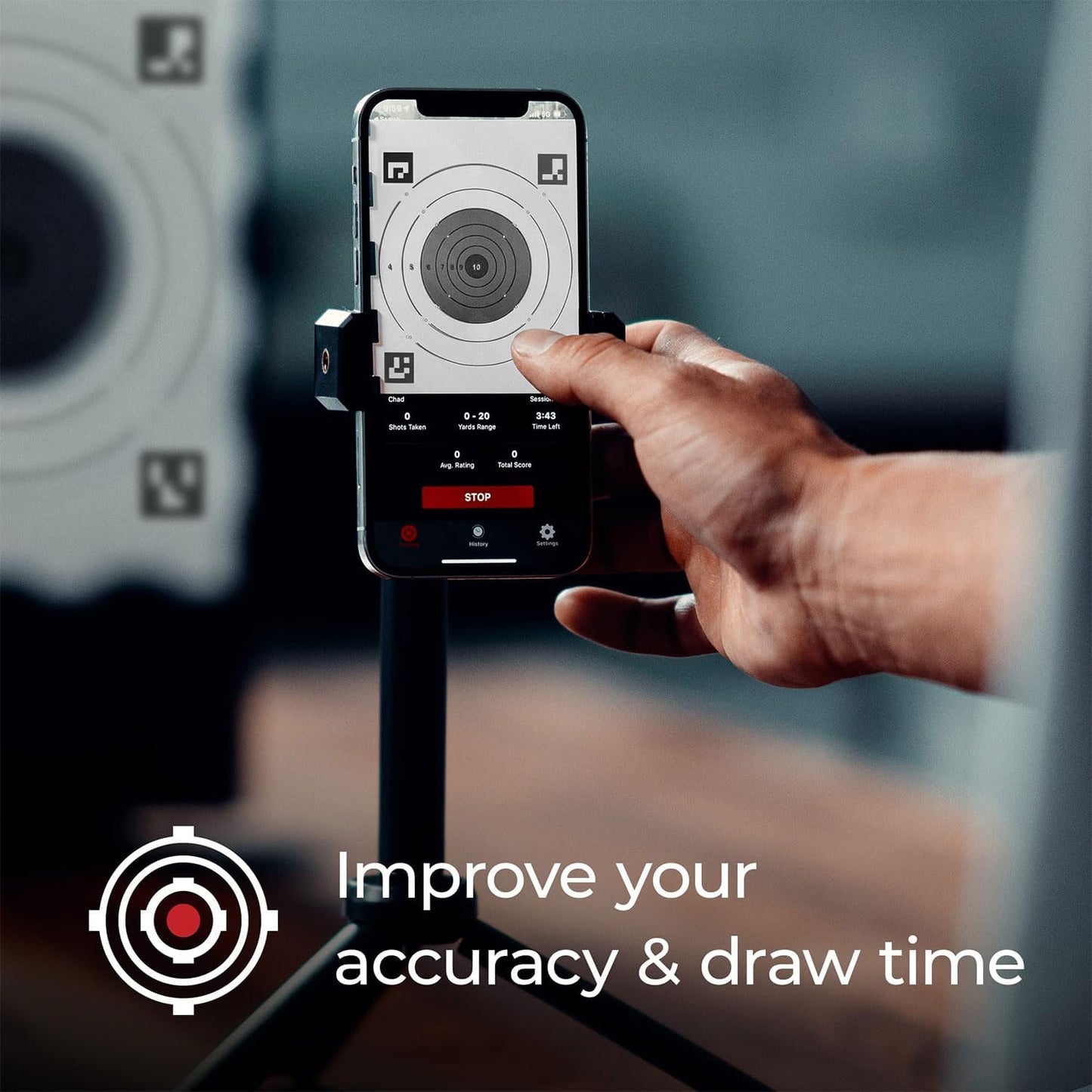 Strikeman .357 SIG Dry-Fire Laser Training System - Great for Target Shooting Practice with Pistols - Kit Includes Access to Updated App (No Subscription Needed), Cartridge, Target & Phone Holder
