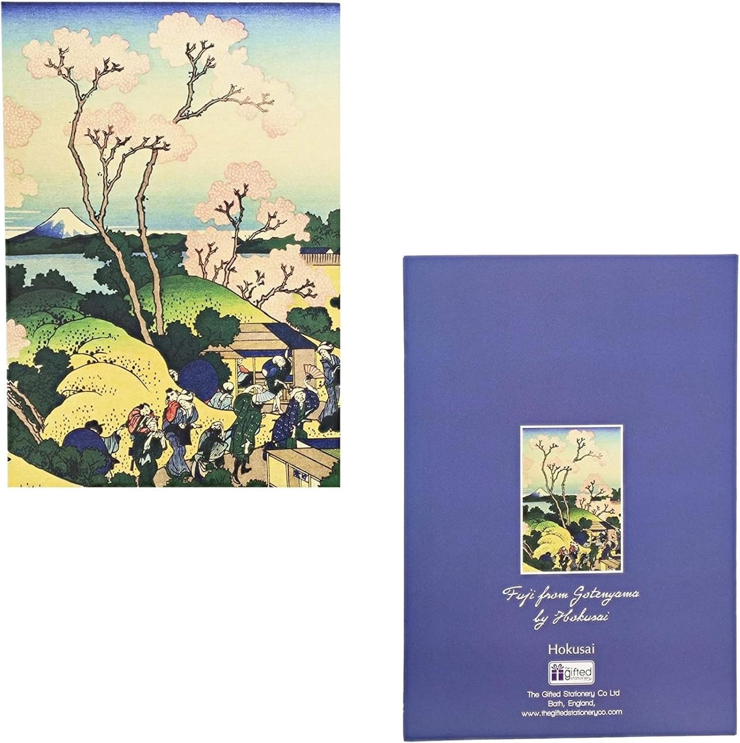 The Gifted Stationery Assorted Greeting Card Box - Blank Interior Note Cards & Envelopes - Hokusai Japanese Stationery for Thank You & Birthday Notes - All-Occasion Greetings - 36 Count, 3.5 x 5 In