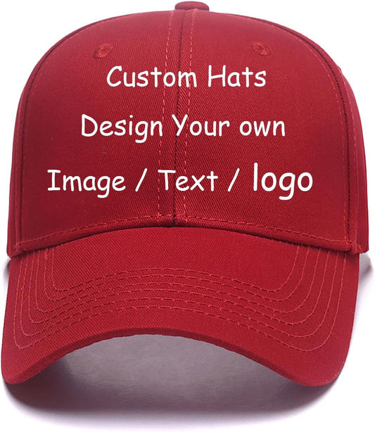 Custom Hats Design Your Own Logo Adjustable Baseball Caps for Running Workouts Personalized Dad Hats Fashion Sports Cap
