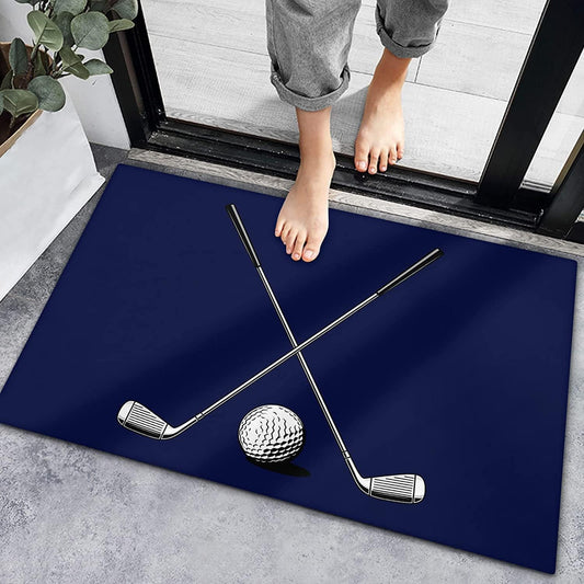Golf Club Bathroom Rugs Soft Bath Rugs Non Slip Washable Cover Floor Rug Absorbent Carpets Floor Mat Home Decor for Bedroom Floor Mat 18x30 Inch