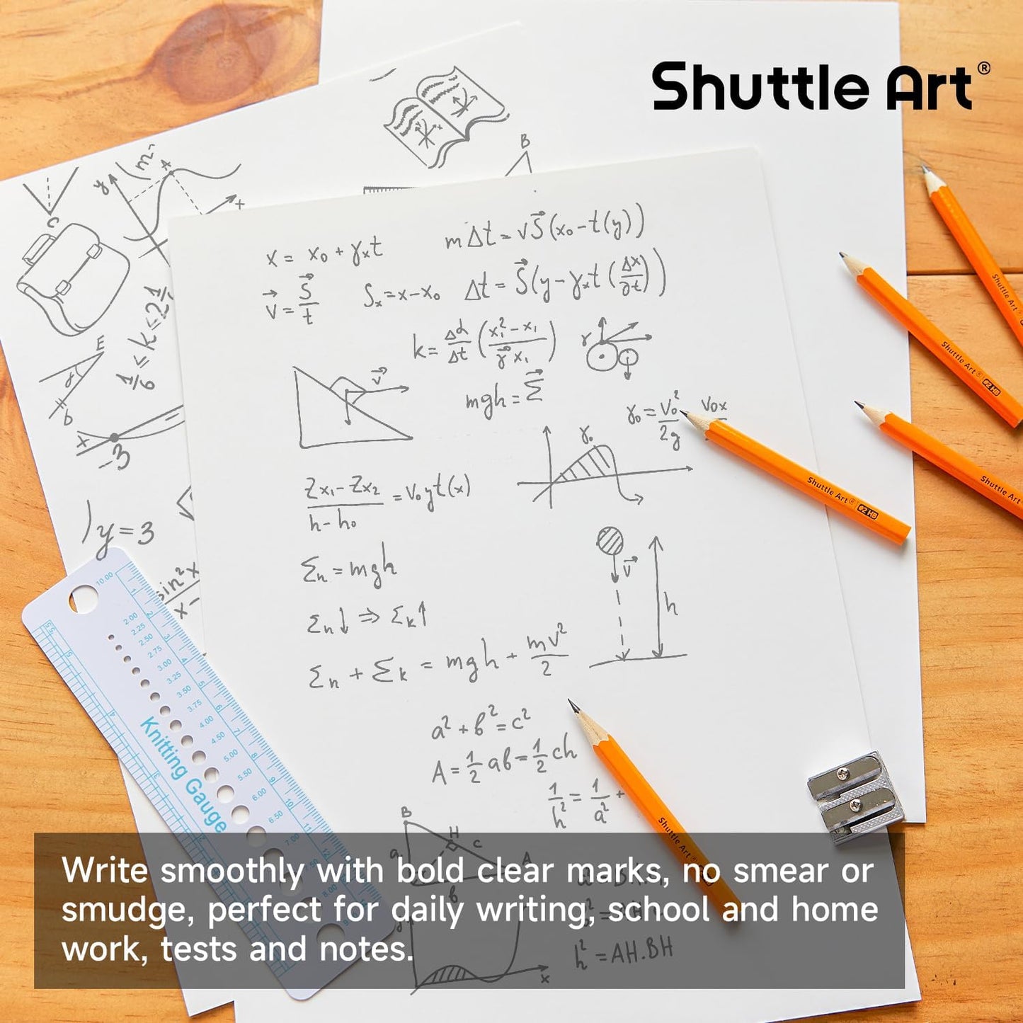 Shuttle Art 900 Pack #2 HB Golf Pencils, Wood-cased 3.5” Mini Pencils Bulk, Pre-sharpened Small Pencil for Kids Teachers Writing Marking Sketching, Classroom Essentials, Back to School Supplies