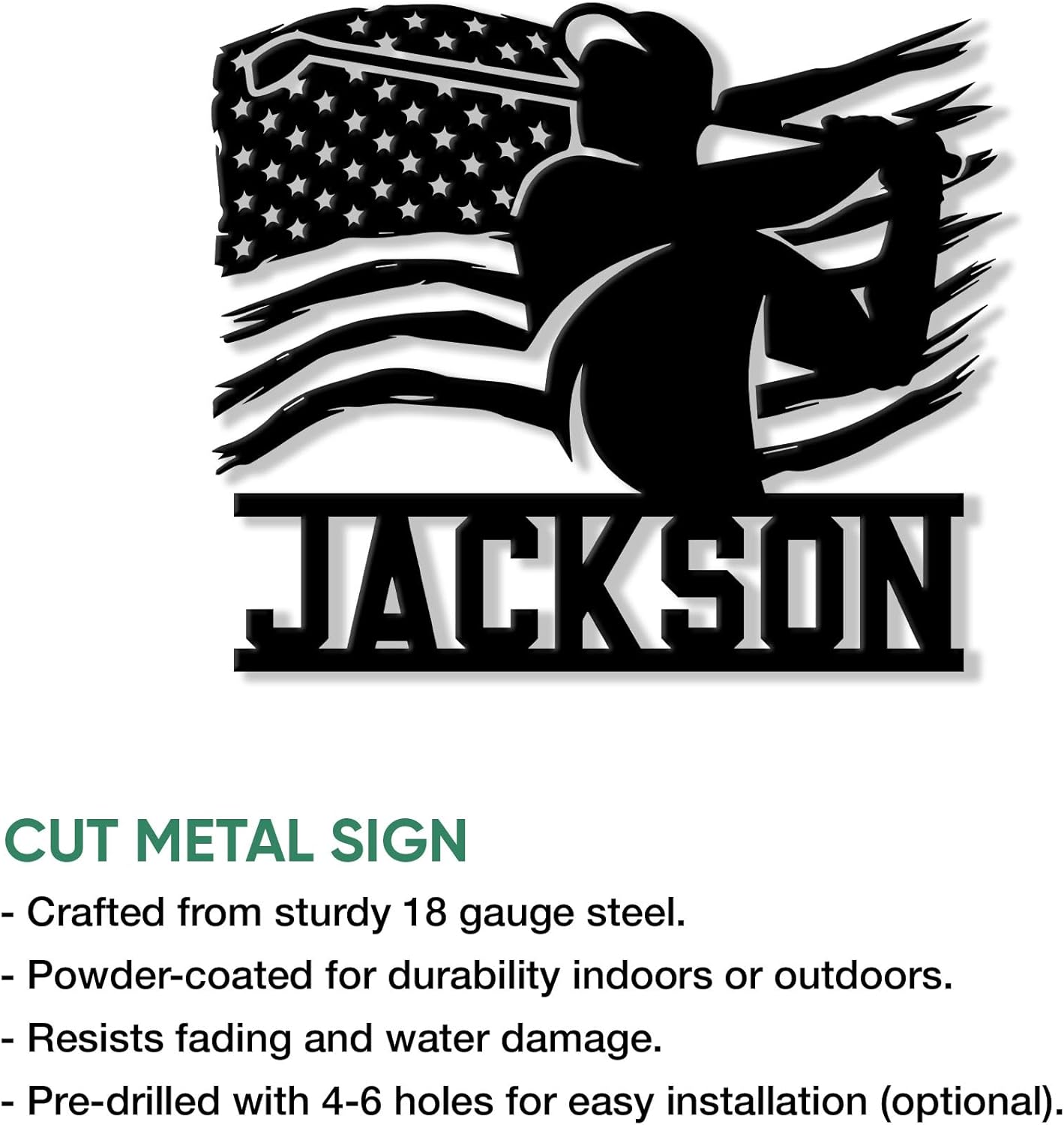 Personalized Golf Metal Sign – Custom Golfer Name Wall, Fence, Yard, Porch, Patio, Home, Office, or Man Cave Decor – Gift for Dad, Husband, Boyfriend, Son, or Golf Lovers on Birthday or Holiday