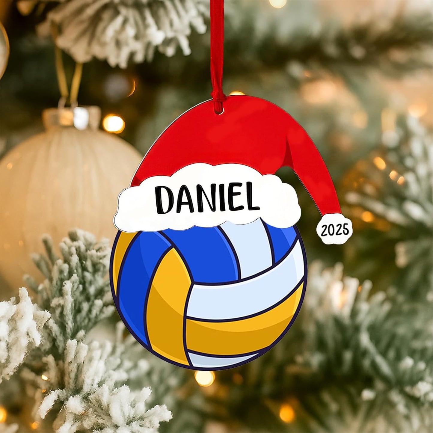 Personalized Beach Volleyball Ornaments Christmas 2025, Volleyball Ornaments for Christmas Tree, Team Ornament, Custom Coach Gifts, Hanging Decor, Gifts for Sports Lovers Boys, Xmas Gift 2025