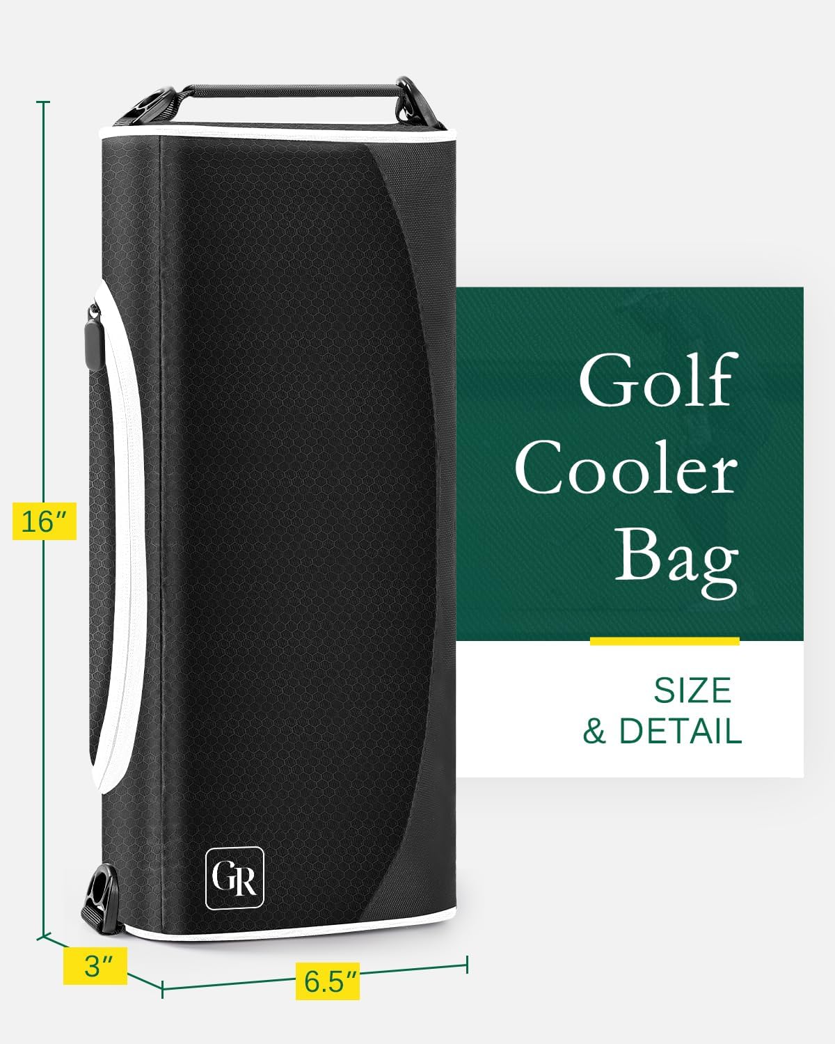 Golf Cooler Bag with Ice Packs - Golf Gifts for Men Fits in Golf Bags Golf Accessories Fathers Day Dad Gifts from Daughter Son Wife - Keeps 6 Beer Cans or 2 Wine Bottles Cold for Hours