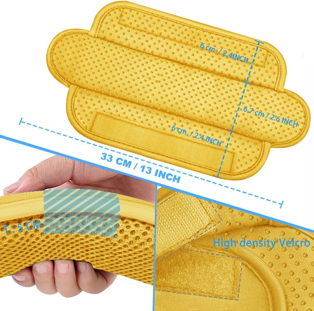 ZINZ 2-Pack Universal Shoulder Pad with Ultra Thick Cushion for Bag Luggage Bag Crossbody, Plus Long & Anti-Slip & Breathable,Yellow