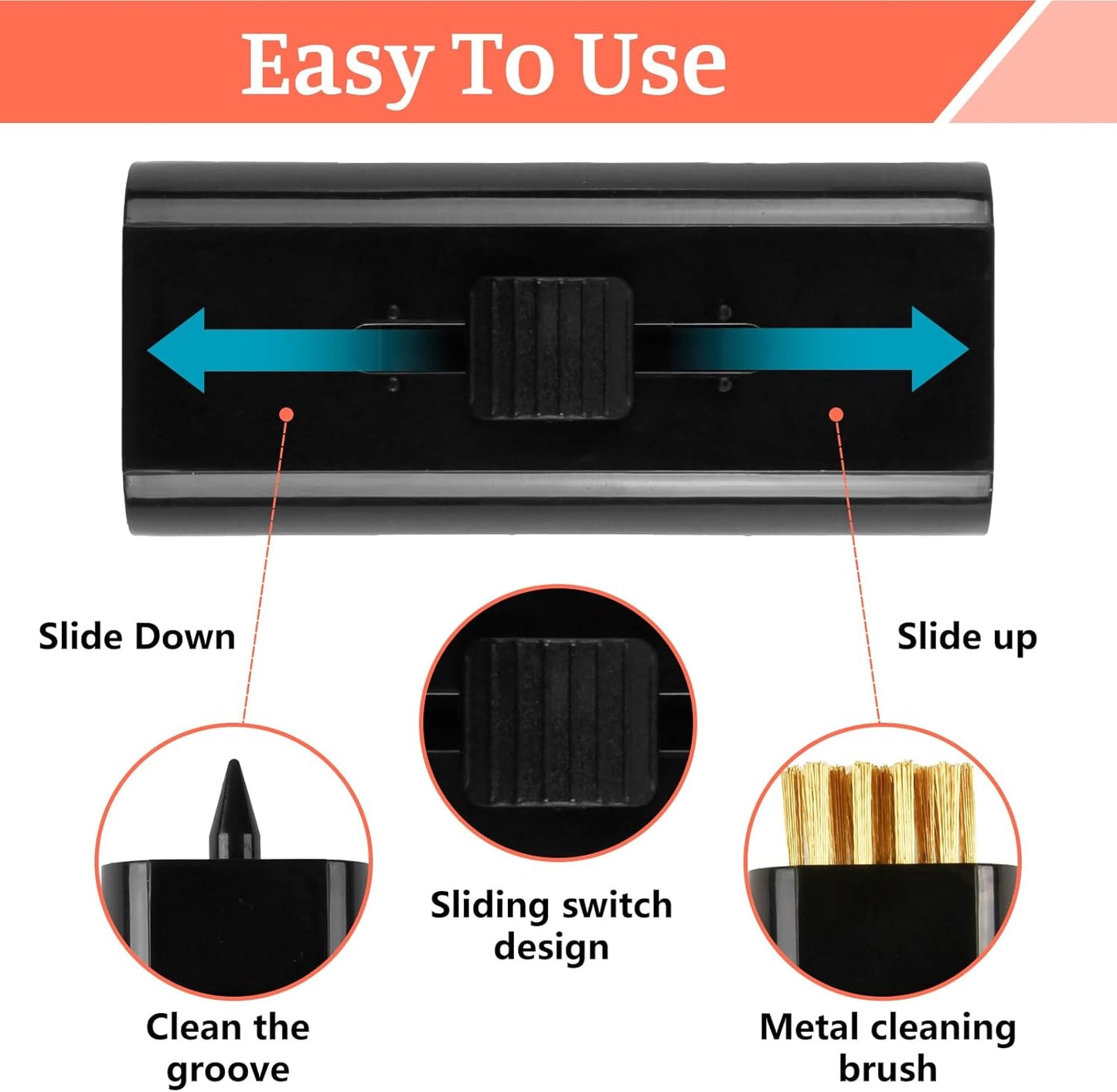 Retractable Golf Club Cleaner Brush Multicolor 4 Pcs, Mini Pocket Golf Groove Cleaner Double-Sided Tool, Club Cleaning Accessories Gift Ideal for Men Women Golfer