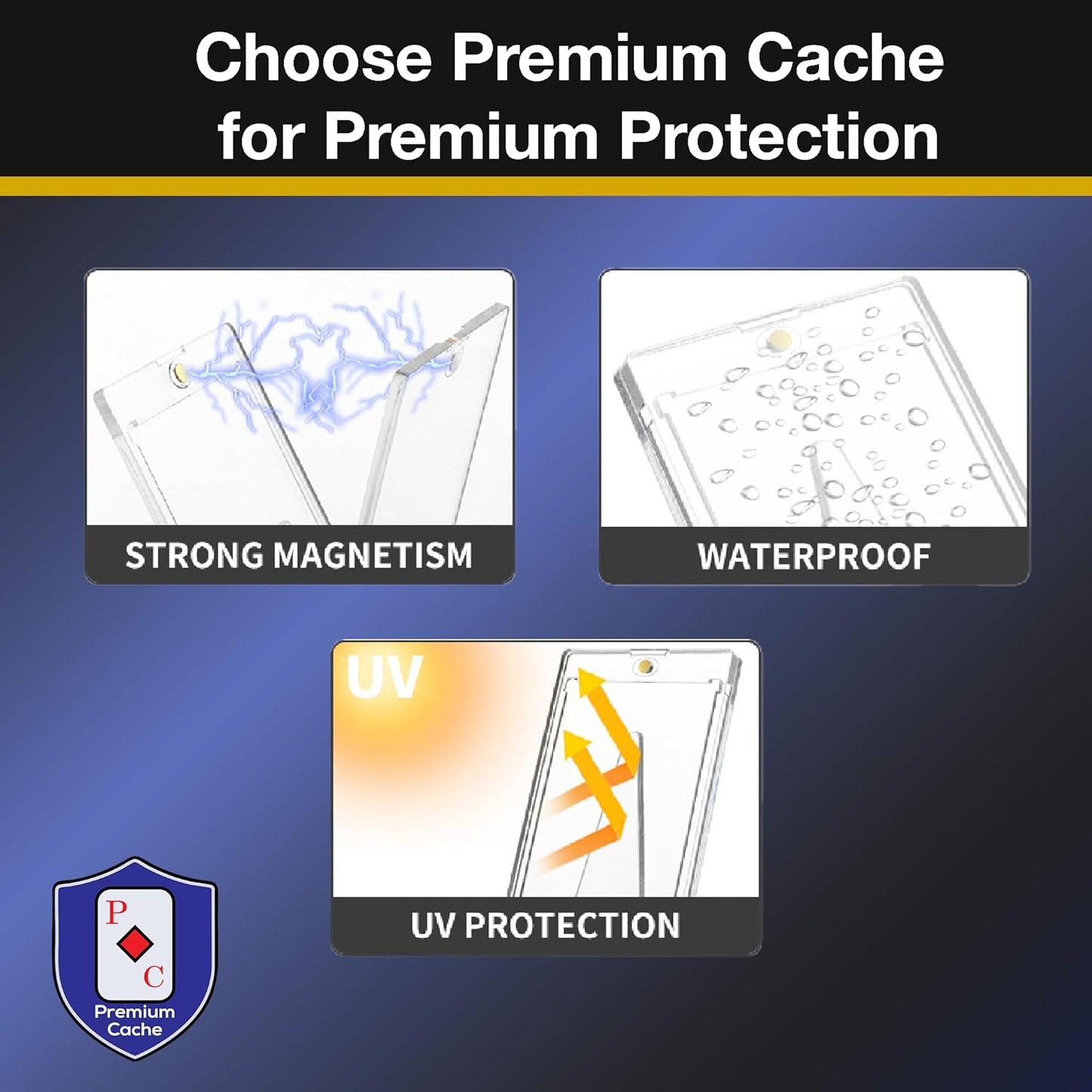 Magnetic Card Holders for Trading Cards | 35pt 30 Count | Clear Acrylic One-Touch Magnetic Card Holders Protector Case for Sports, TCG, and Collectible Cards