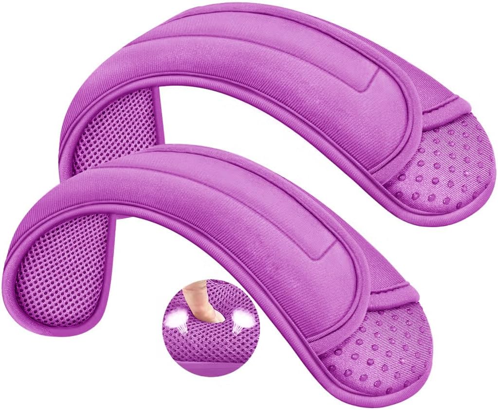 ZINZ 2-Pack Universal Shoulder Pad with Ultra Thick Cushion for Bag Luggage Bag Crossbody, Plus Long & Anti-Slip & Breathable,Purple