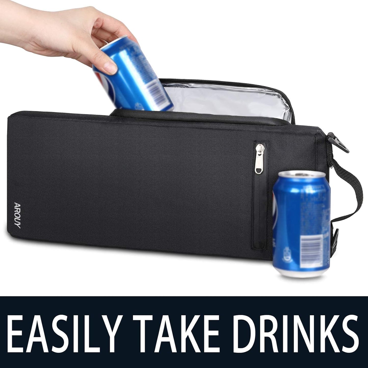 AROUY Golf Cooler Bag - Accessories for Men, Small Soft Insulated Beer Cooler Holds 6 Pack of Cans or Two Wine Bottles, Sports Bag