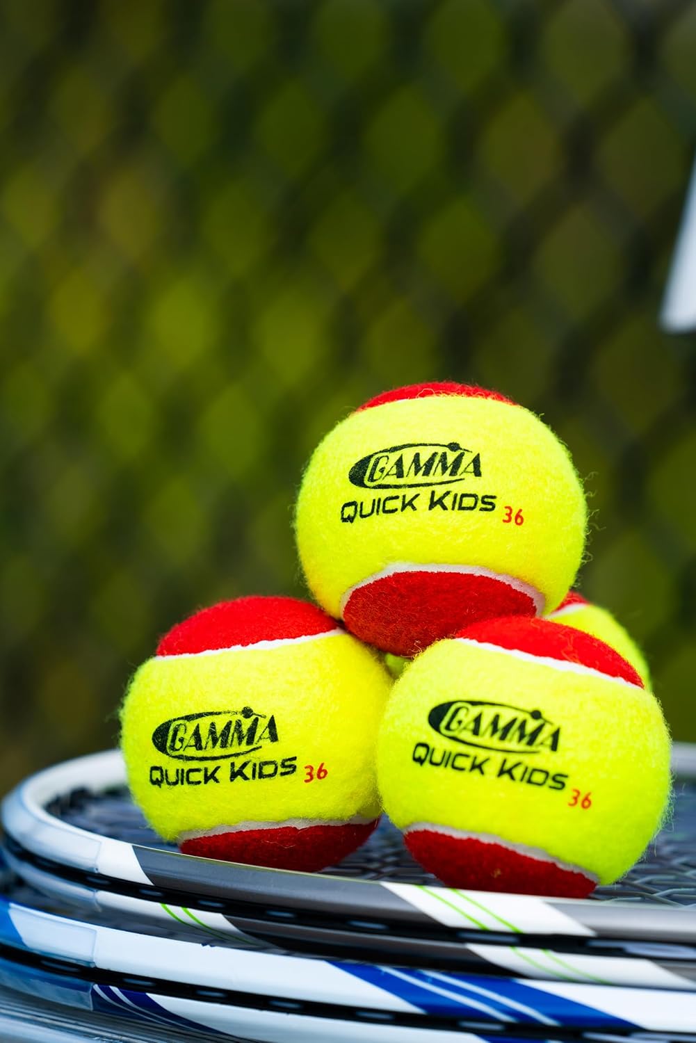 GAMMA Quick Kids 36, 60, & 78 Training Tennis Balls for Kids & Beginners, Low-Compression Core Reduces Speed & Bounce, Great for Tennis Practice, USTA & ITF Approved for Use in 10 & Under Tournaments
