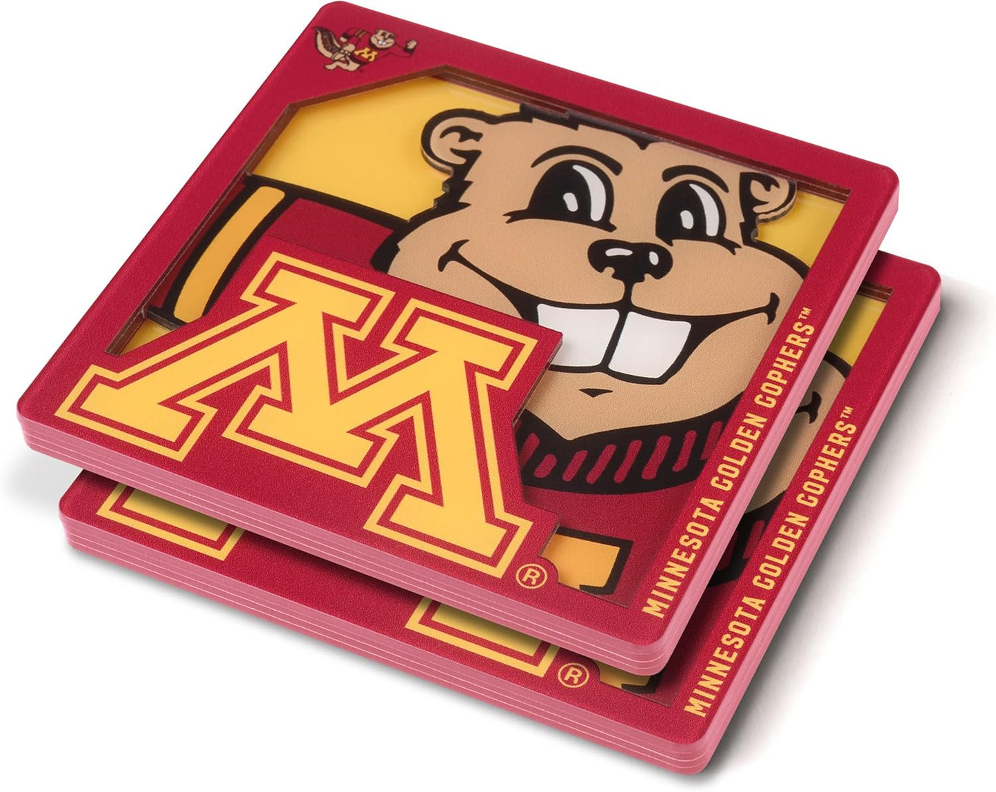 YouTheFan NCAA NCAA 3D Logo Series Coasters