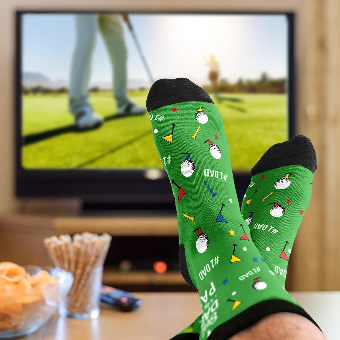 VICRAZY Golf Gifts for Men, Women - Golf Accessories, Golf Socks for Dad, Mom - Funny gift, Christmas Gifts, Stocking Stuffer