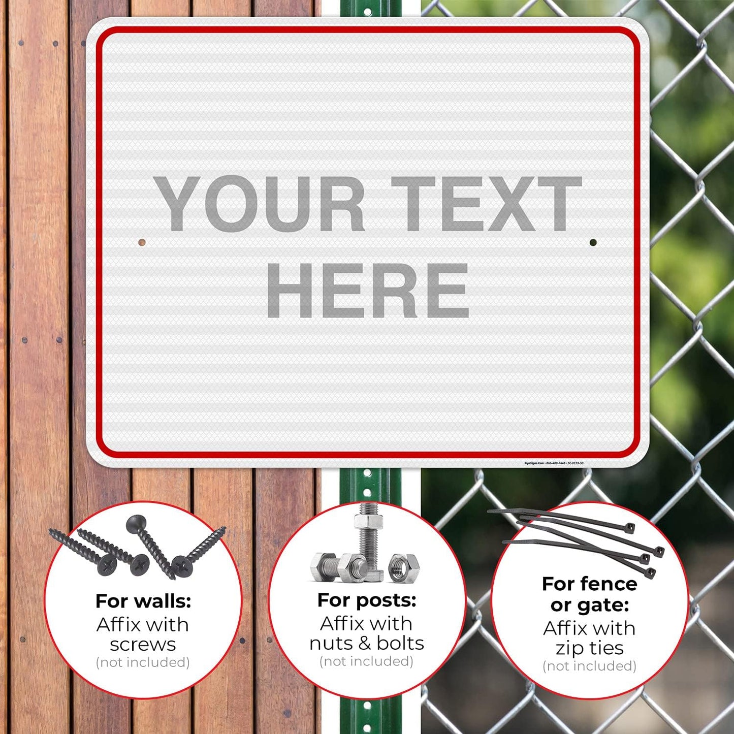 Custom Sign, Personalized Metal Signs, Customize for Business, Workplace, Home, Airbnb, Delivery Red Signs, 24x30 Inches, 3M EGP Reflective .080 Aluminum, Fade Resistant, Made in USA by Sigo Signs