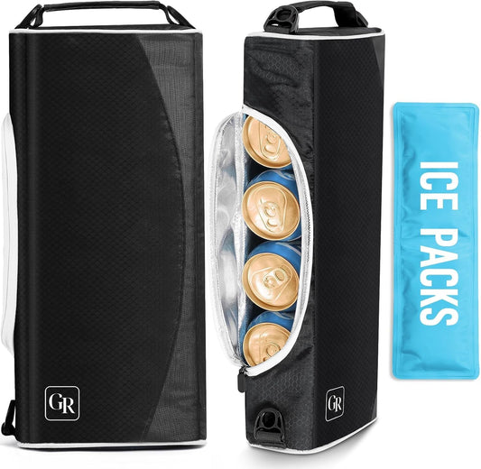 Golf Cooler Bag with Ice Packs - Golf Gifts for Men Fits in Golf Bags Golf Accessories Fathers Day Dad Gifts from Daughter Son Wife - Keeps 6 Beer Cans or 2 Wine Bottles Cold for Hours