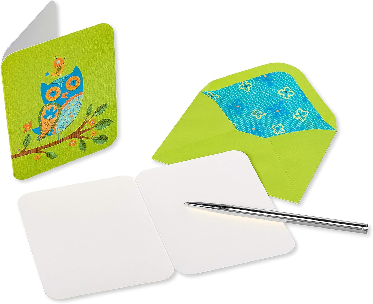 Papyrus Blank Cards with Envelopes, Owls and Birds (20-Count)