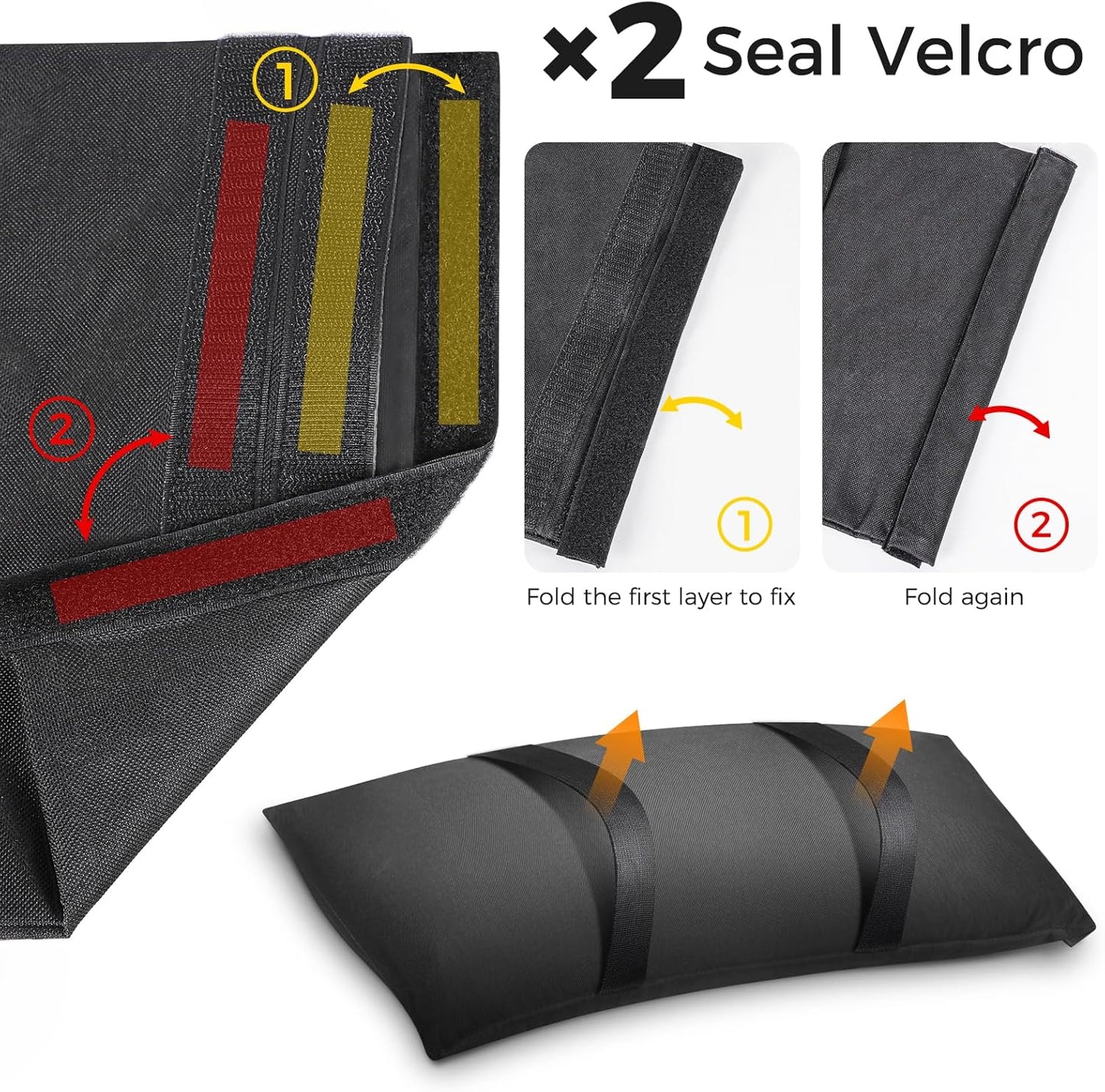 400 LBS Umbrella Base Weights Fillable Sand Bags, Sand Bags for Weight, 8 Packs Heavy Duty Weight Bags, Weatherproof Furniture Outdoor Patio Backyard Umbrellas Garden Trampoline Poolside Accessories