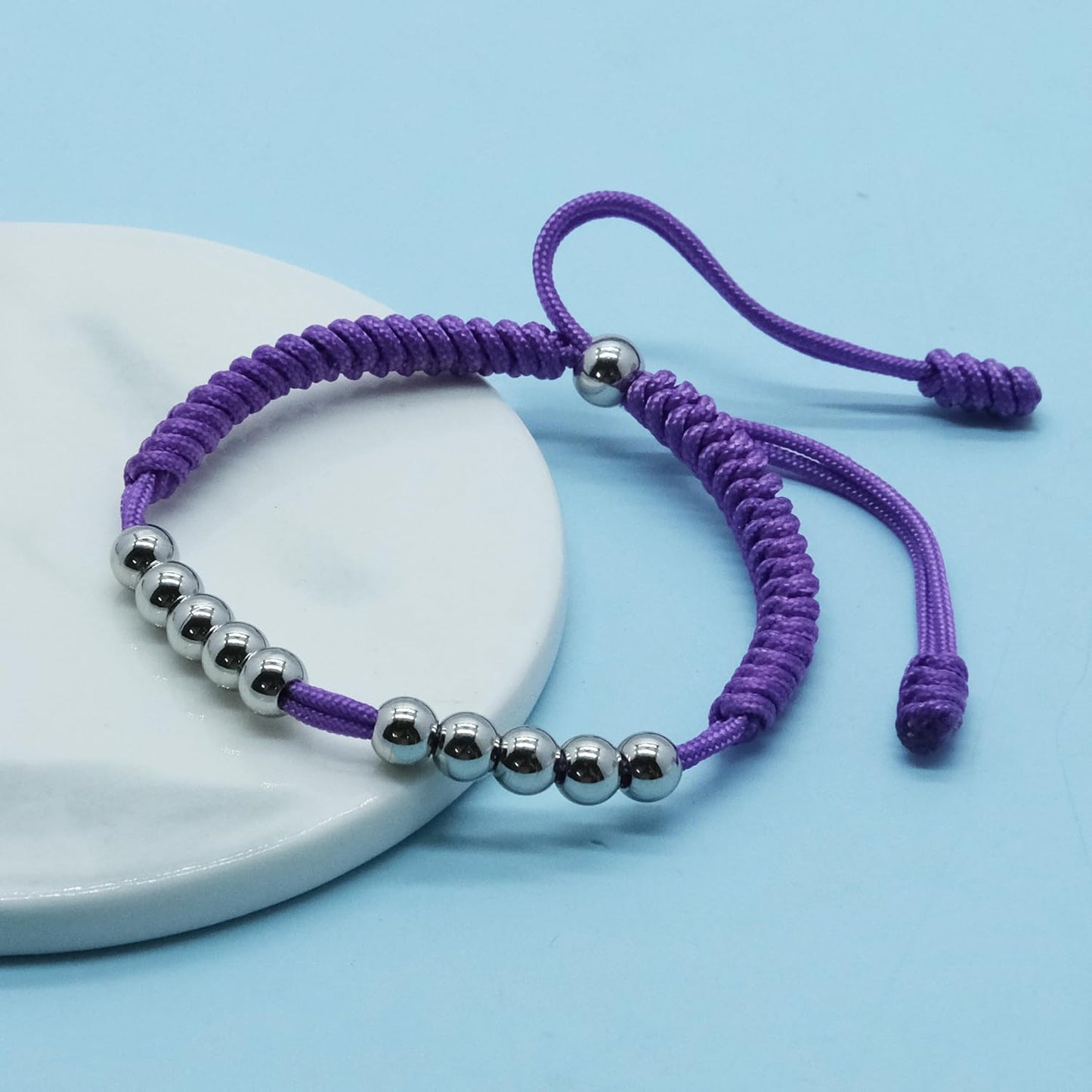 LAMIBEE Premium Golf Stainless Steel 10 Bead Score Counter Bracelet, Golf Stroke Count Bracelet, Resizable Easy Adjust Golf Round Scoring Tracker, Durable Stylish Golf Accessory