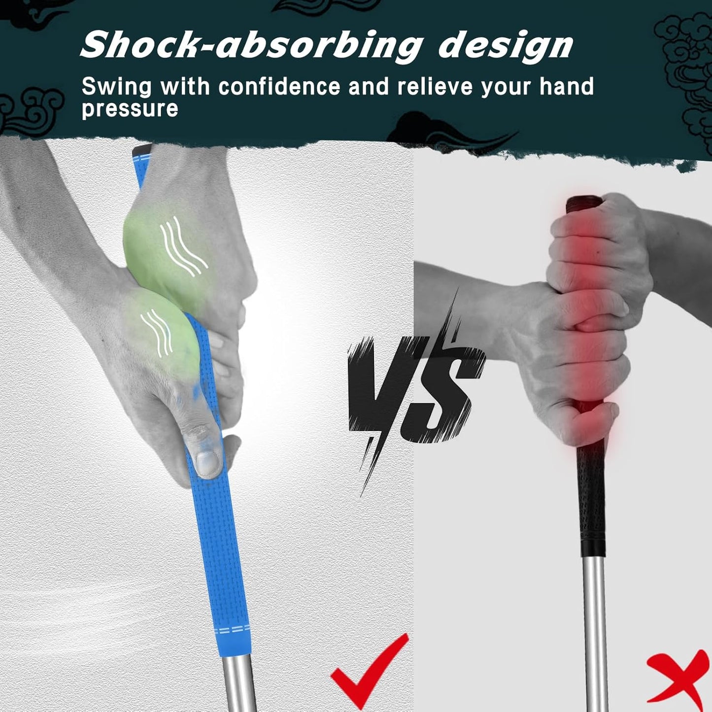 Golf Grips 8 Pack Soft Comfortable Non-Slip Grip Set Standard/Midsize 4 Colors All-Weather Arthritic Grip Men & Women