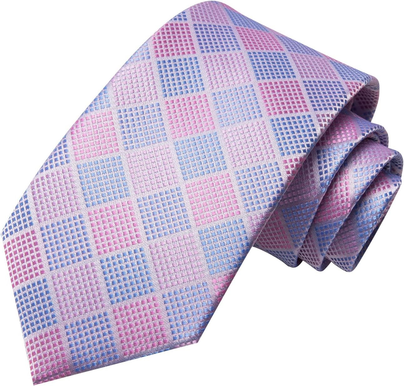 Dubulle Mens Paisley Striped Tie WOVEN Necktie for Men and Handkerchief Cufflinks Set Wedding Formal Business