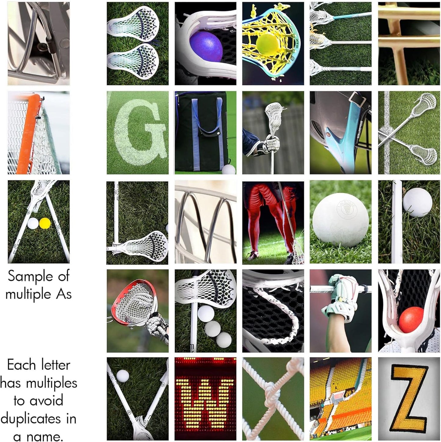 Personal-Prints LACROSSE Personalized Name Art Gift | Customized for the Lacrosse Player, Coach, Team or Fan | Unique Lacrosse Photo Canvas Wall Art Décor (6" x18” Stretched Canvas)
