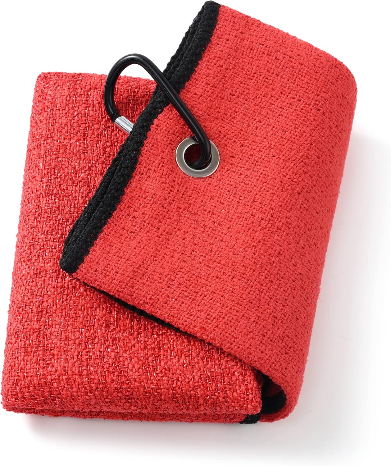 Mile High Life Tri-Fold Golf Towel, 2-in-1 Club & Ball Cleaner, Scratch-Free Scrubbing Side + Ultra-Soft Microfiber, Heavy-Duty Clip, Quick-Dry