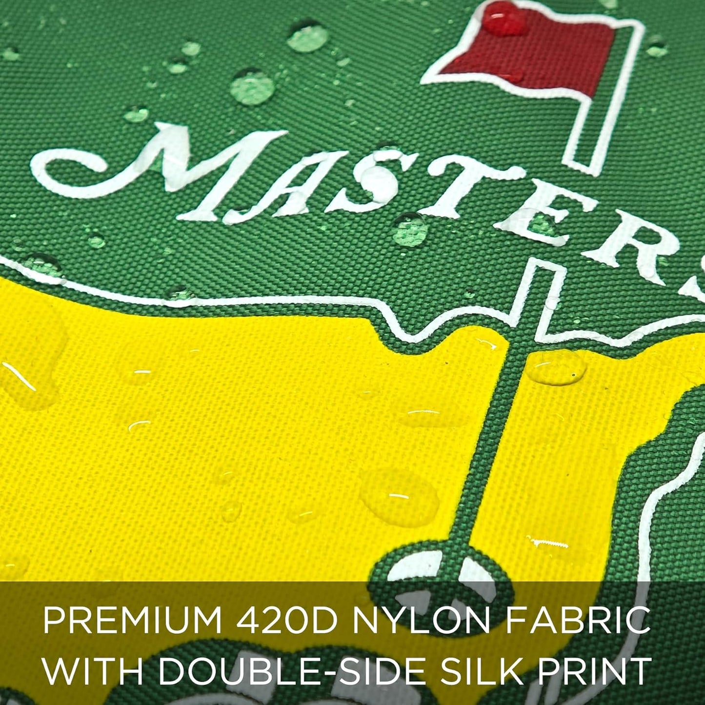 Themed Golf Flag Mini, 8x6 Inch, Double-Sided Silk-Screened, Fade-Resistant 420D Nylon, Ideal for Backyard Practice Putting Green