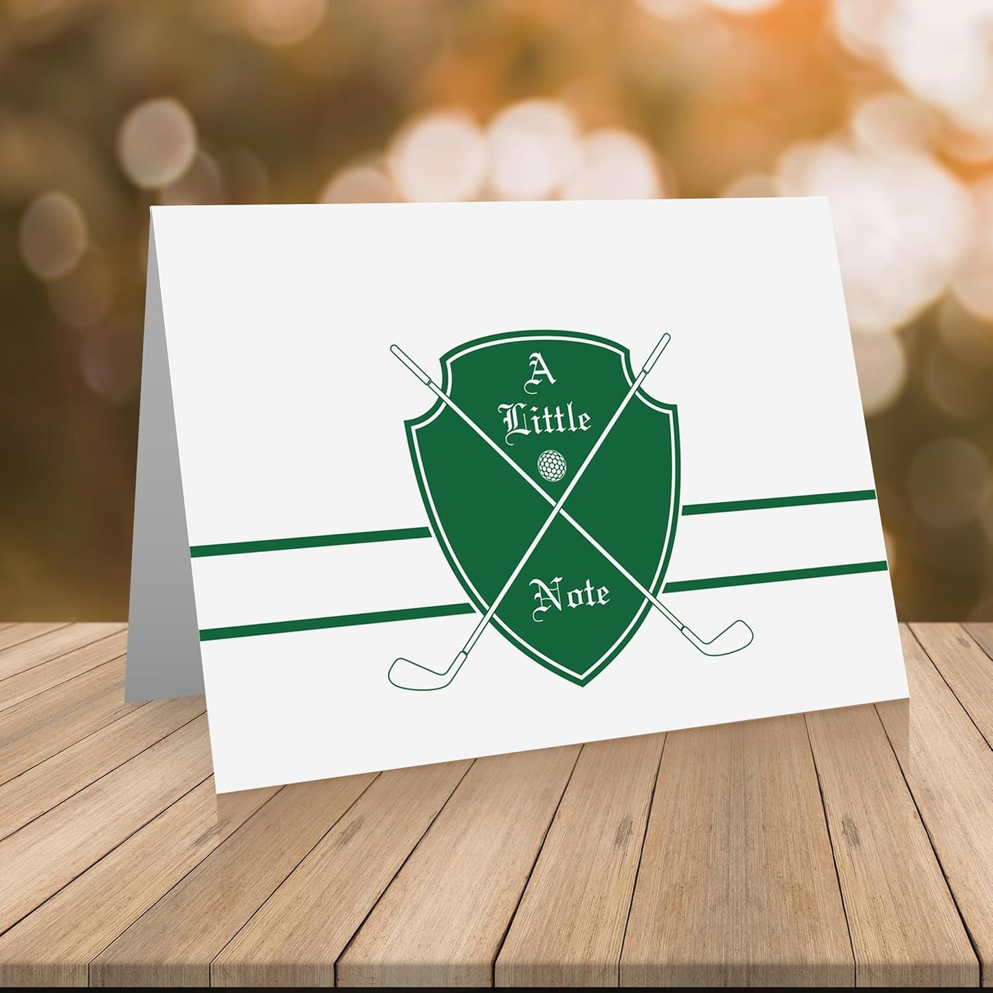 Quni Brand Golf Note Card Set. Golf Thank You Cards. (24 cards with blank matching envelopes)