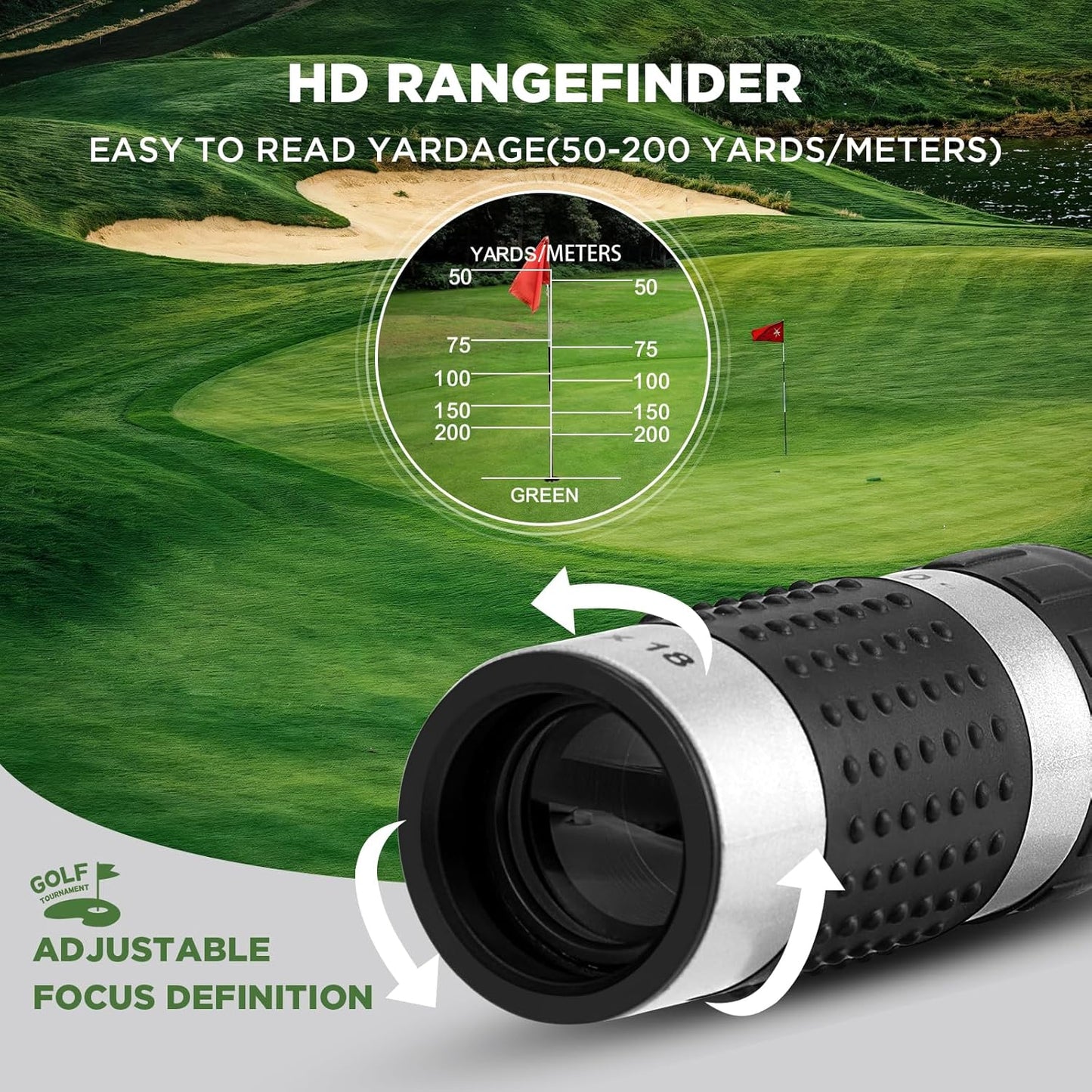 Golf Accessories for Men and Women for Golfers, Accessories Set in Hi-End PU Case with Golf Balls, HD Rangefinder, Golf Tees, Cleaning Brush, Divot Knife, Scorer, Golf Ball Clamp