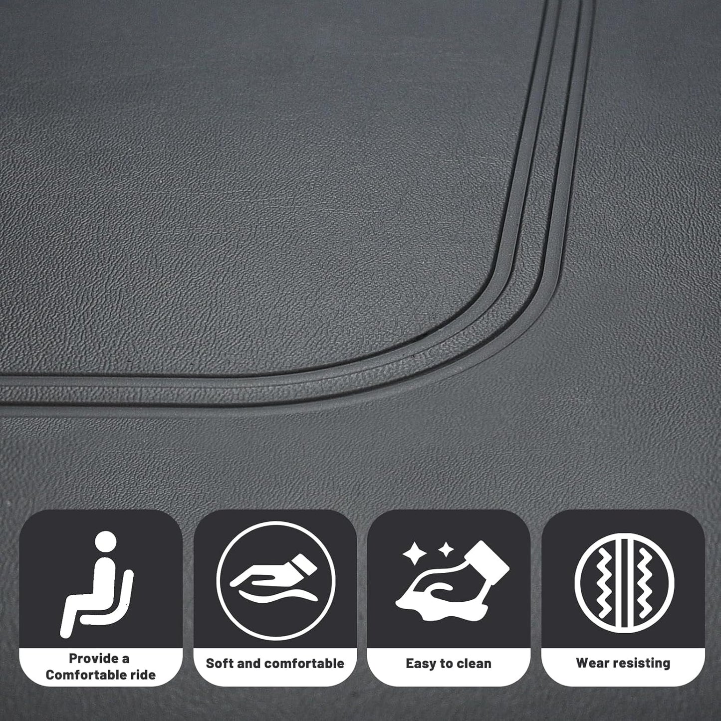 Golf Cart Front Seat Replacement Cushion Assembly Kit for Club Car DS 2000.5-up,Front Seat Bottom and Front Seat Back