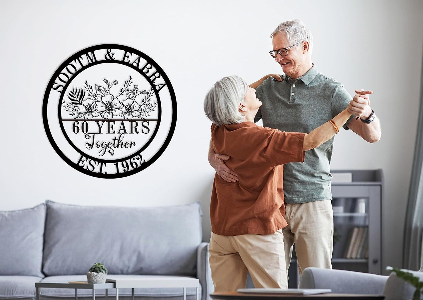 Wedding Gifts for Couples 2025 Last Name Signs for Home Personalized Metal Signs Monogram Wall Decor Personalized Family Name Anniversary Wedding Gift