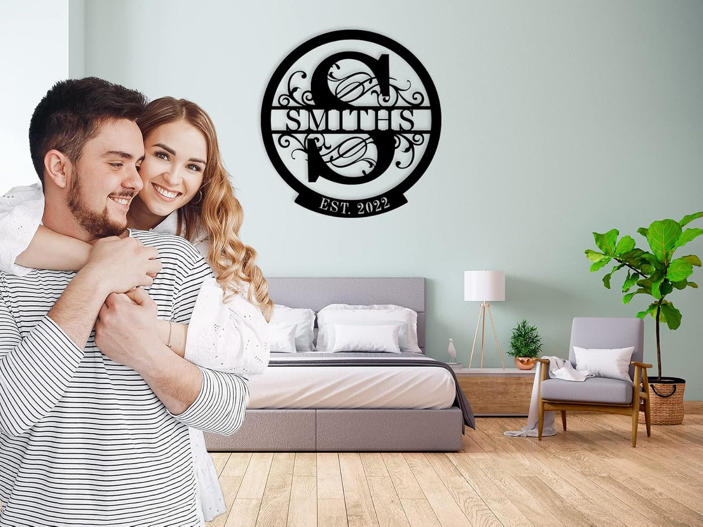 Personalized Last Name Signs, Custom Family Metal Sign, Personalized Christmas Gifts, Est Year Established Signs, Custom Metal Last Name Signs,Monogram Wall Decor