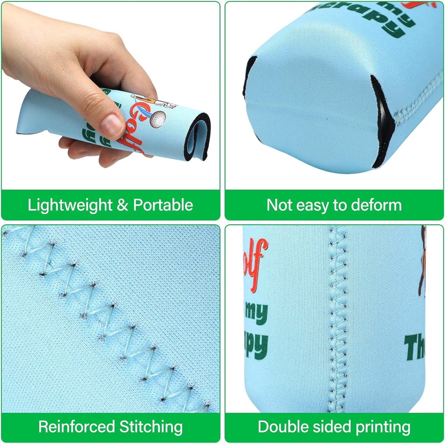 Domensi 16 Pcs Golf Gifts Funny Golf Party Themed Can Cooler Insulated Can Sleeve Bulk Golf Party Supplies for Golfer Game Outdoor Activities Decorations, 12 oz Can (Vibrant)