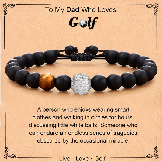 C-leen Golf Gifts Bracelet for Men Dad Lovers Him, Golf Accessories Stuff Bracelet for Man Dad Lovers Him Gifts