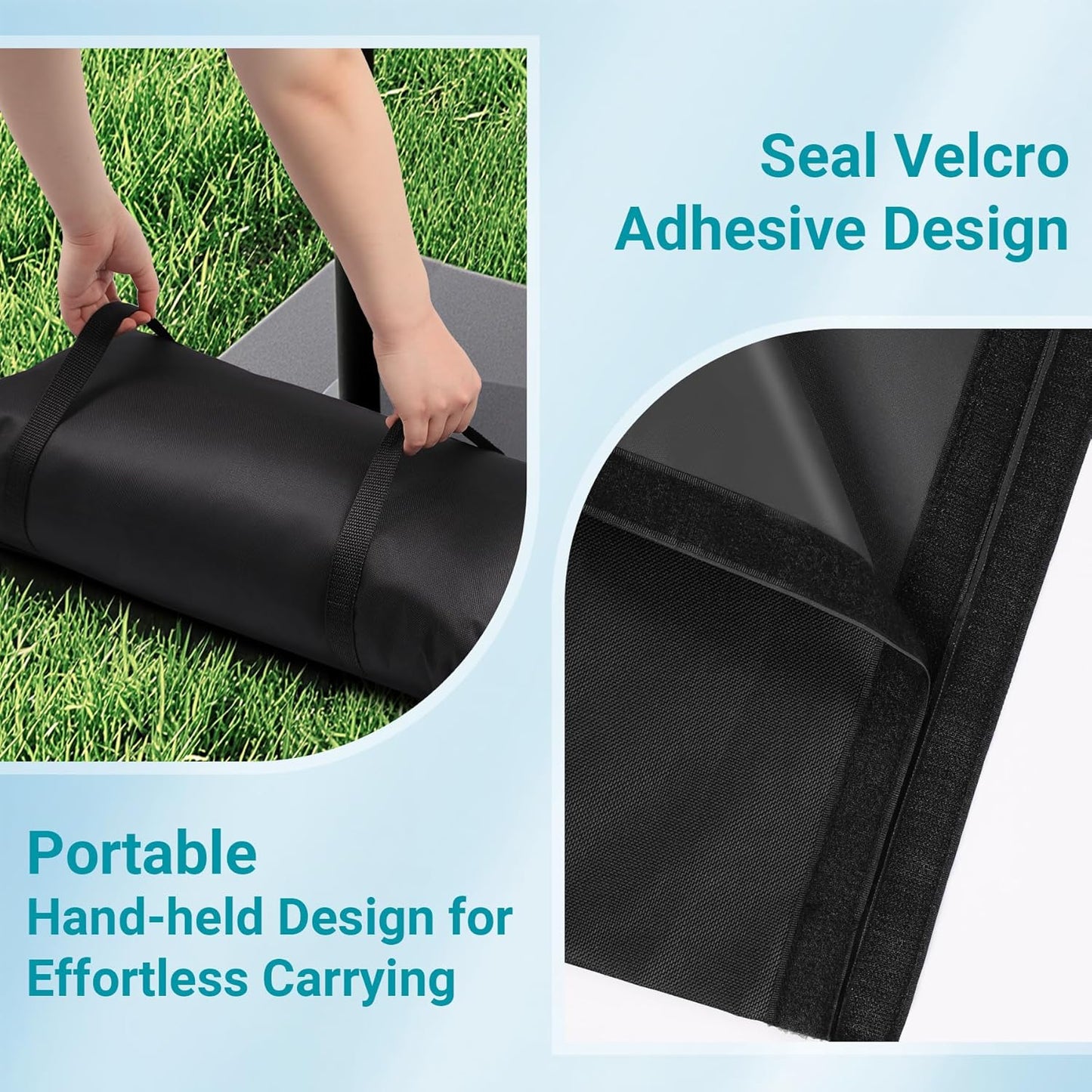 Umbrella Base Weights Fillable Sandbags, 2 Packs Sand Bags for Weight, Outdoor Weatherproof Heavy Duty Weight Sandbag for Furniture Umbrella Stand Garden Cantilevers Poolside Accessories