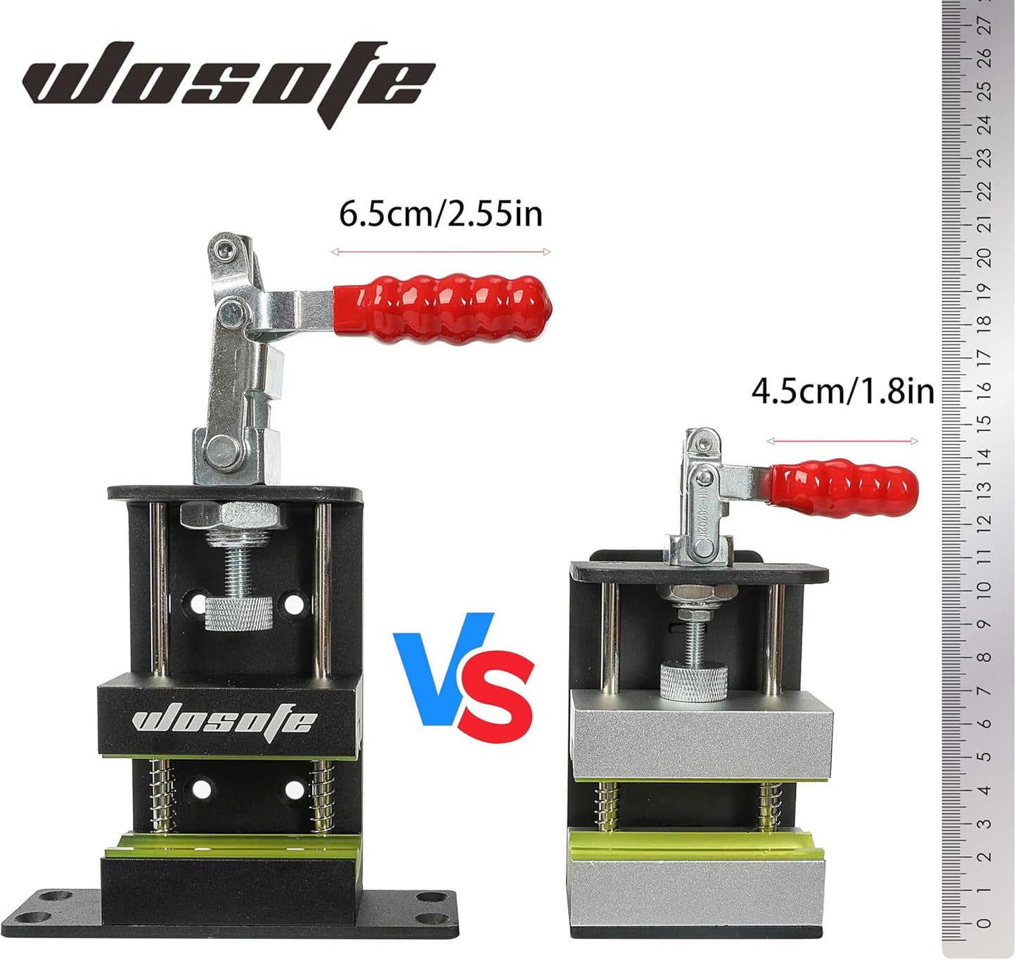 wosofe Golf Club Regrip Vise Tool，Rubber Grip Vise Clamp，Golf Club Gripping Station,Golf Workshop Supplies，Includes A Regripping Kit - with 17 Ferrules Suitable for Irons, A Hook Knife and Grip Tape