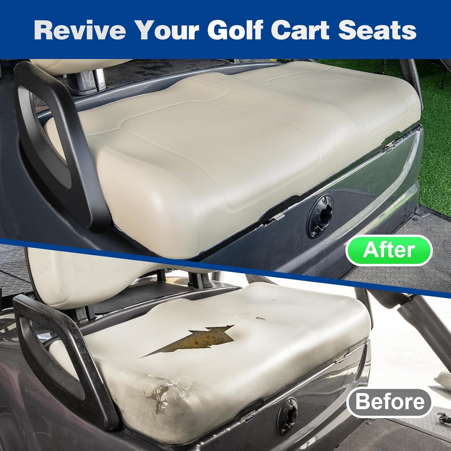 Golf Cart Replacement Front Seat Fit for Yamaha G29/Drive 2007-2016 Golf Cart Seats,Oyster Grey