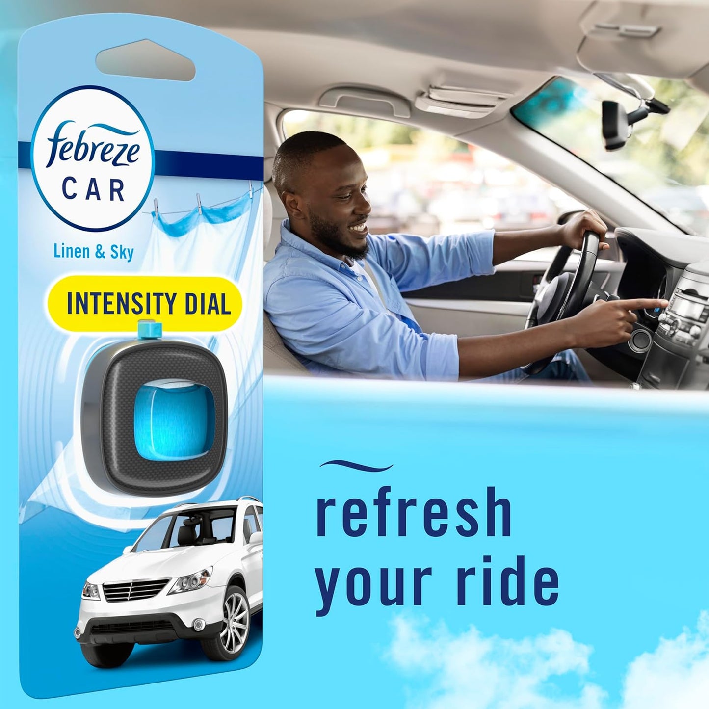 stocking stuffers for men, febreeze, fabreeze, febreeze, car air freshener, fragrance stick on, for cars, air refresher, febreze clip, auto, automobile, car smell fighter, vent air freshener