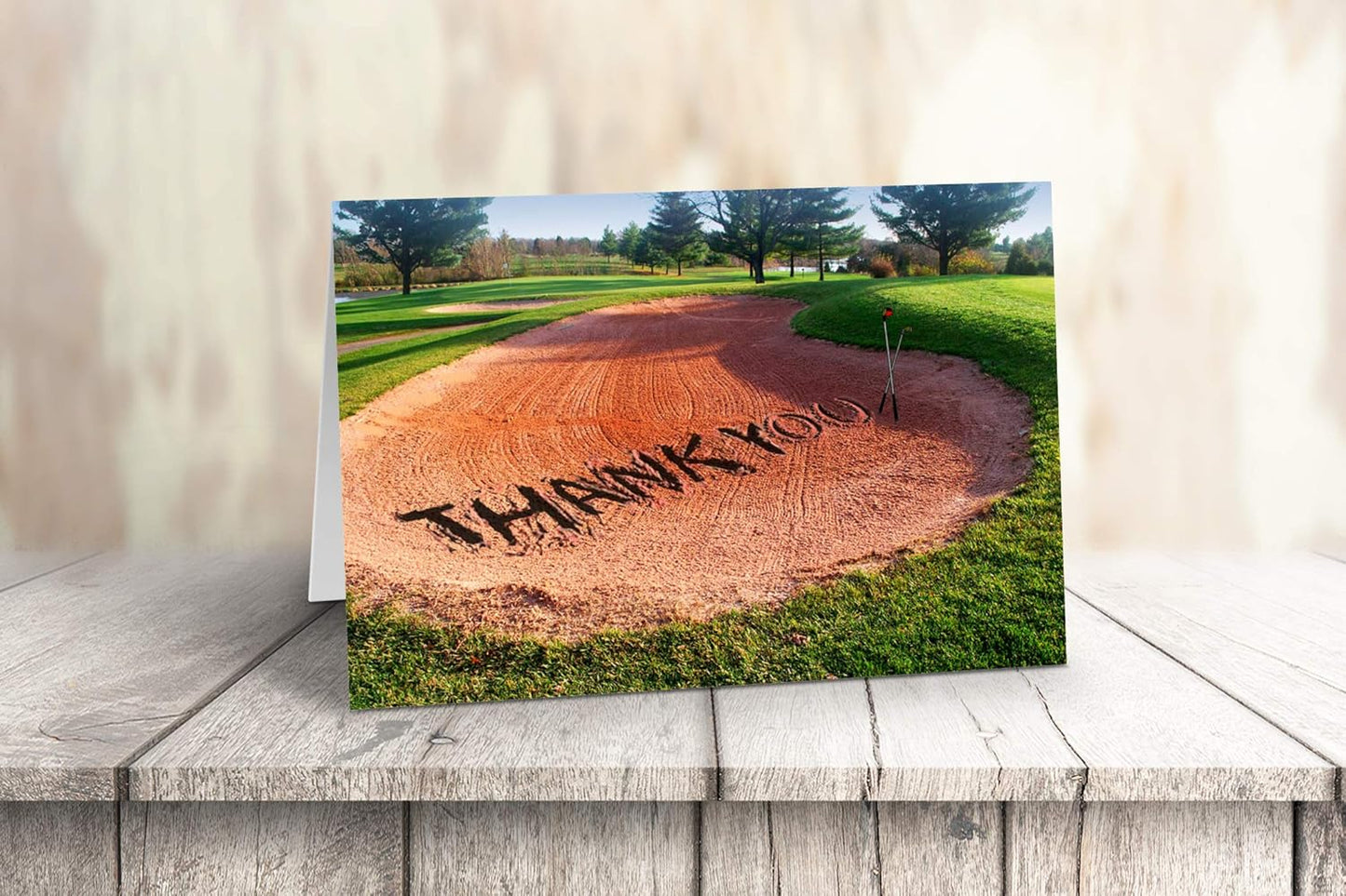 Stonehouse Collection | Custom Thank You Sand Trap Note Card | 24 Personalized Golf Cards & Envelopes | USA Made (Personalized)