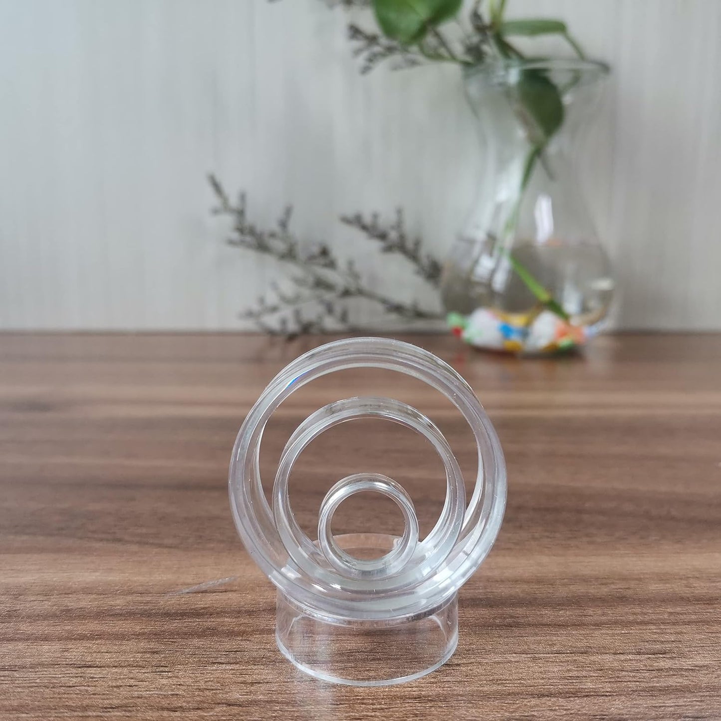 (48 Pack) Baseball Display Stand,Spheres Holder, Clear Baseball Ring, Sphere Stand,Round Display Stand for Golf Ball, Baseball, Softball, Tennis Ball, Spheres, Marbles, 3 Sizes: Large, Medium, Small