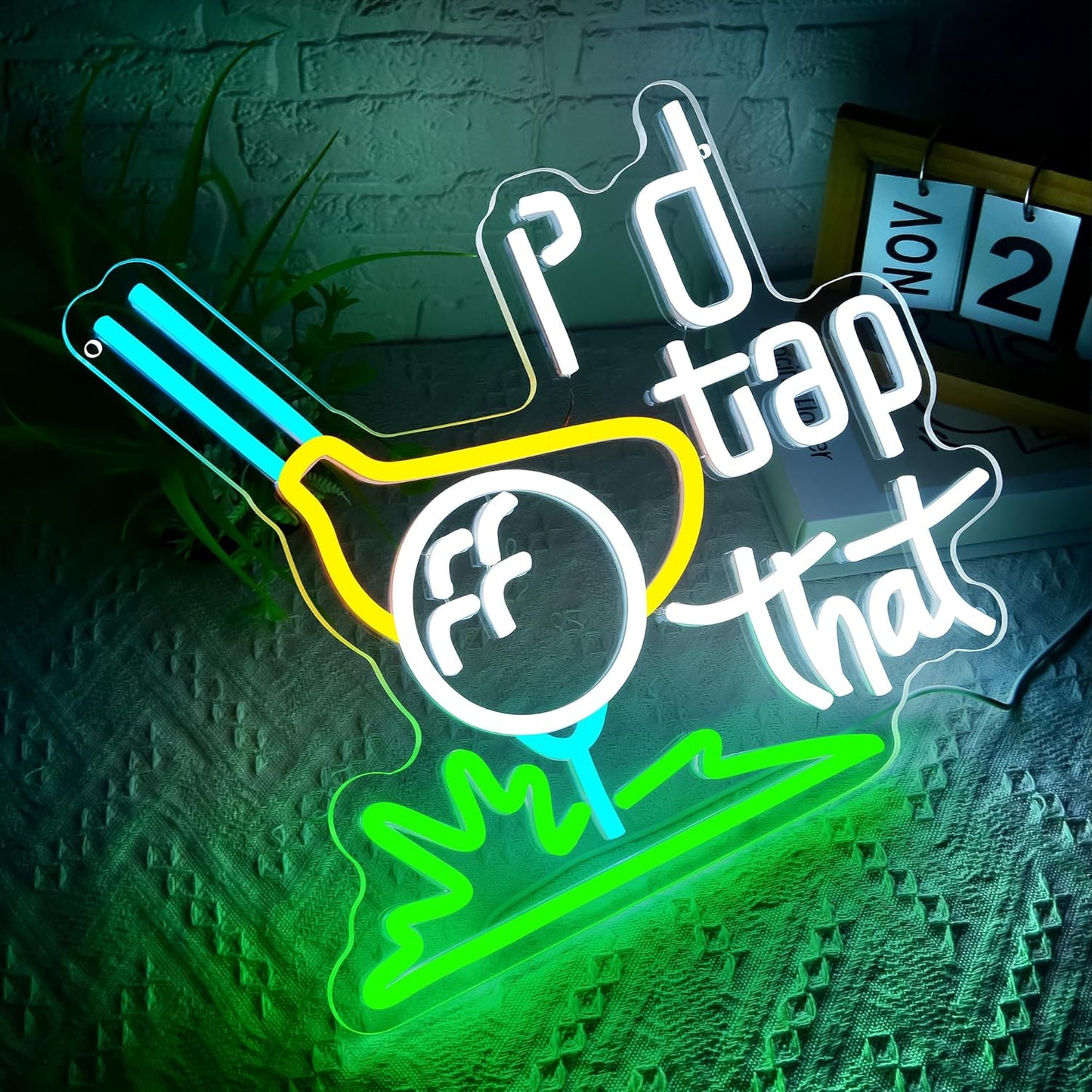 Golf Neon Sign for Wall Decor Golf Neon Light for Man Cave Putter LED Light Up Sign for Club Bedroom Shop Party Game Room Bar Sport Wall Decor,Christmas Gifts for Golfer Size14.5 * 12.5inches(JTD288)