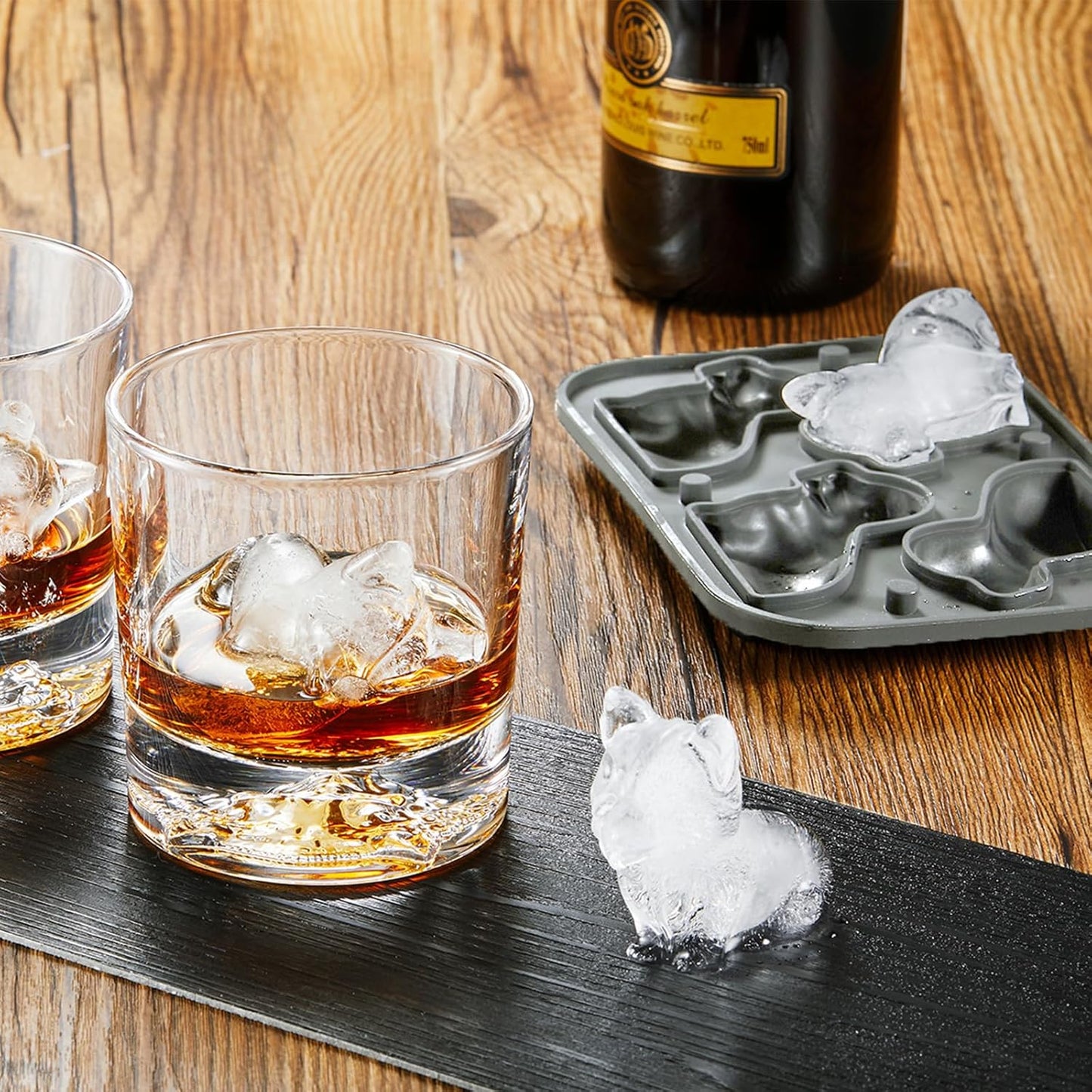 Nax Caki Corgi Dog gifts 3D Ice Cube Mold Fun Shapes, Large Craft Ice Mold, Big Dog Ice Cube Trays for Whiskey Cocktails Bourbon