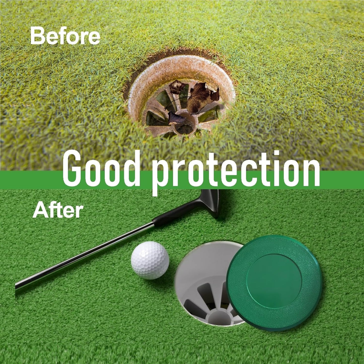Golf Hole Cup Covers Universal Dimensions for Putting Practice Training Meets The Standards of USGA and PGA (2 Pack)